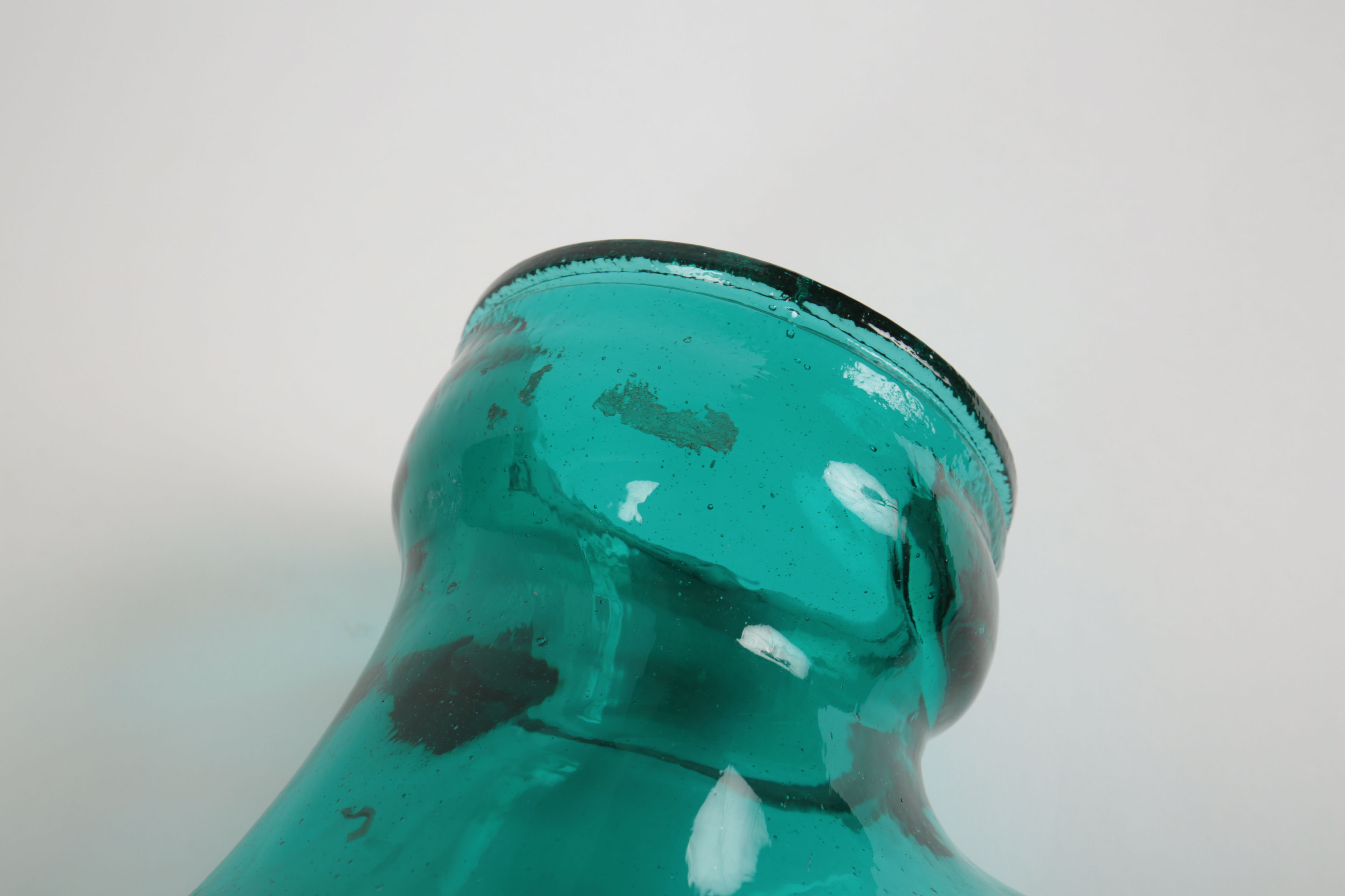 Blue Glass Mannequin Head Lamp