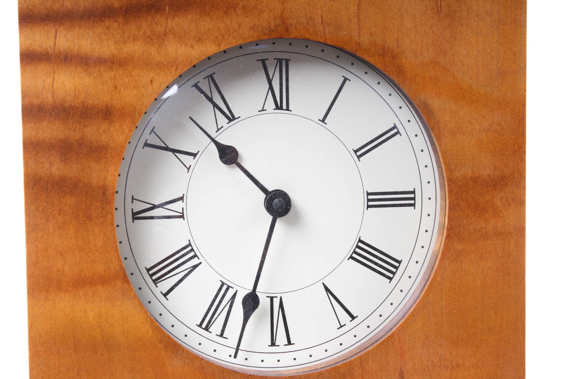 Handcrafted Flame Maple Wall Clock by Micheal Liszak