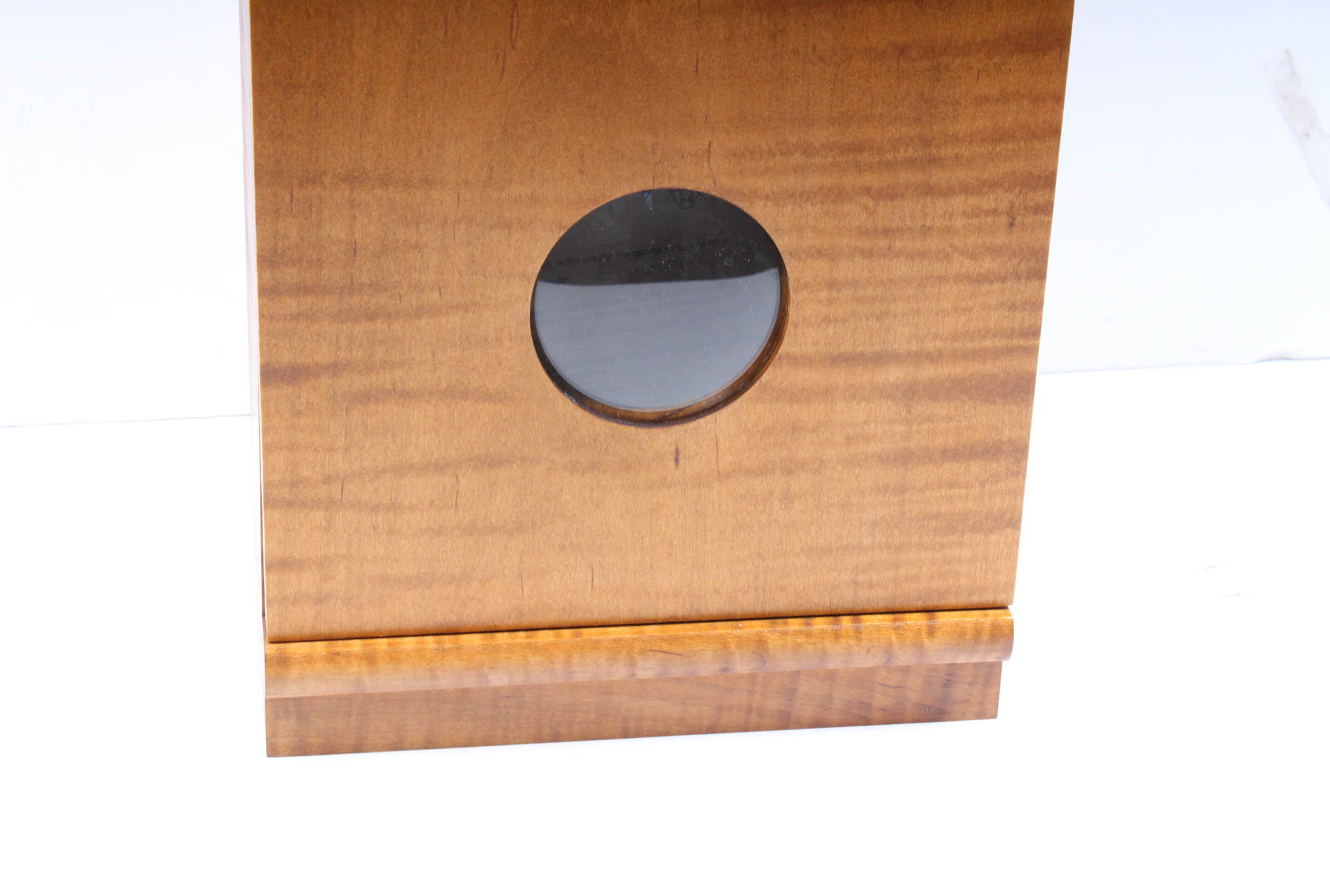 Handcrafted Flame Maple Wall Clock by Micheal Liszak