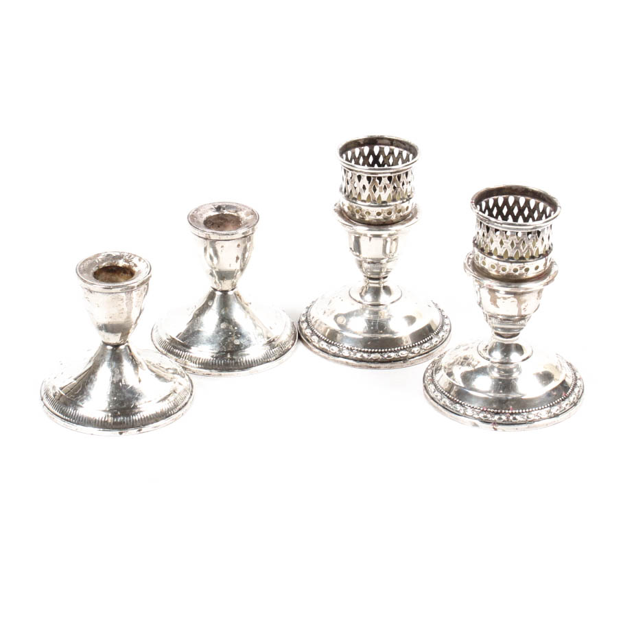 Duchin and La Pierre Weighted Sterling Candleholders