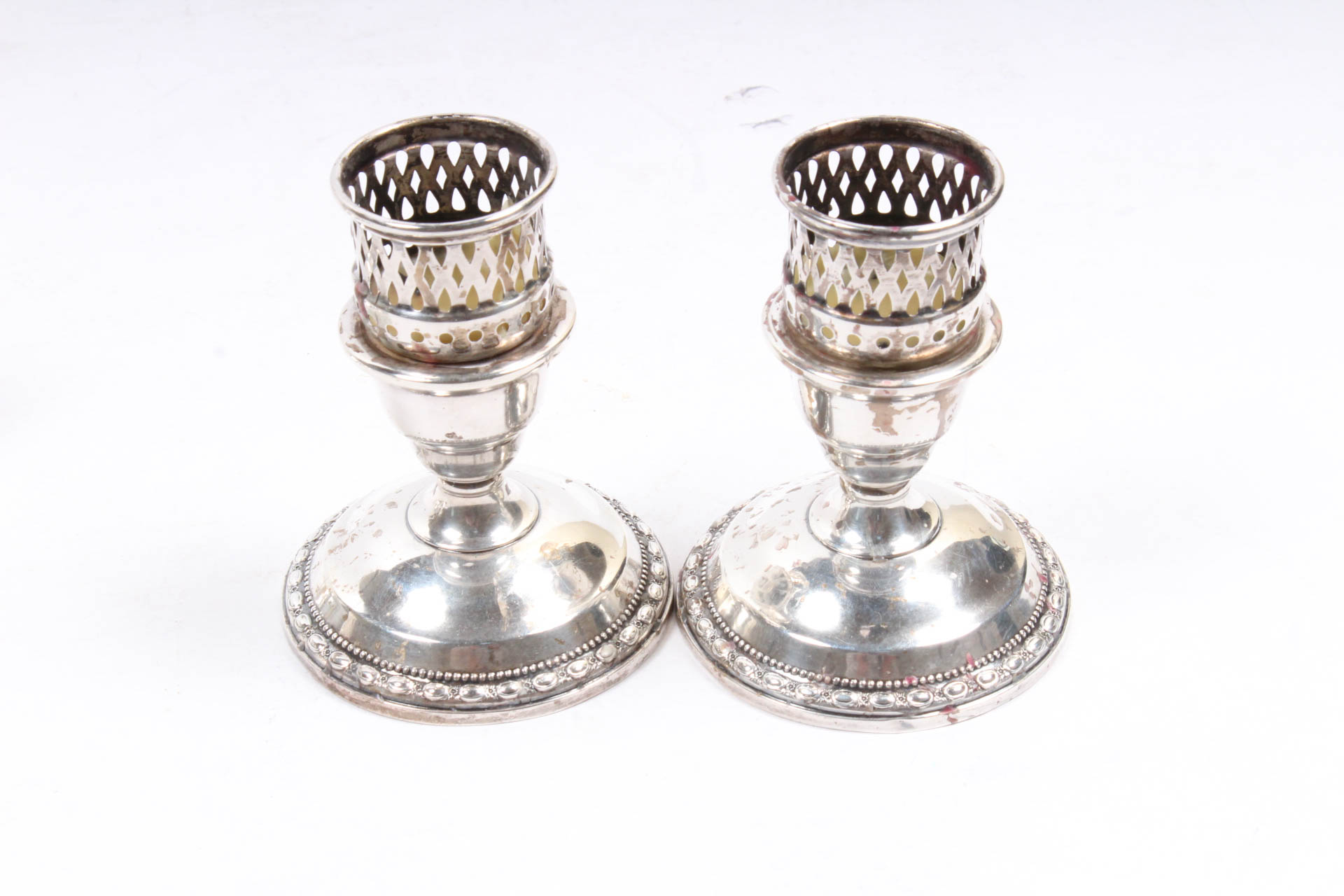 Duchin and La Pierre Weighted Sterling Candleholders