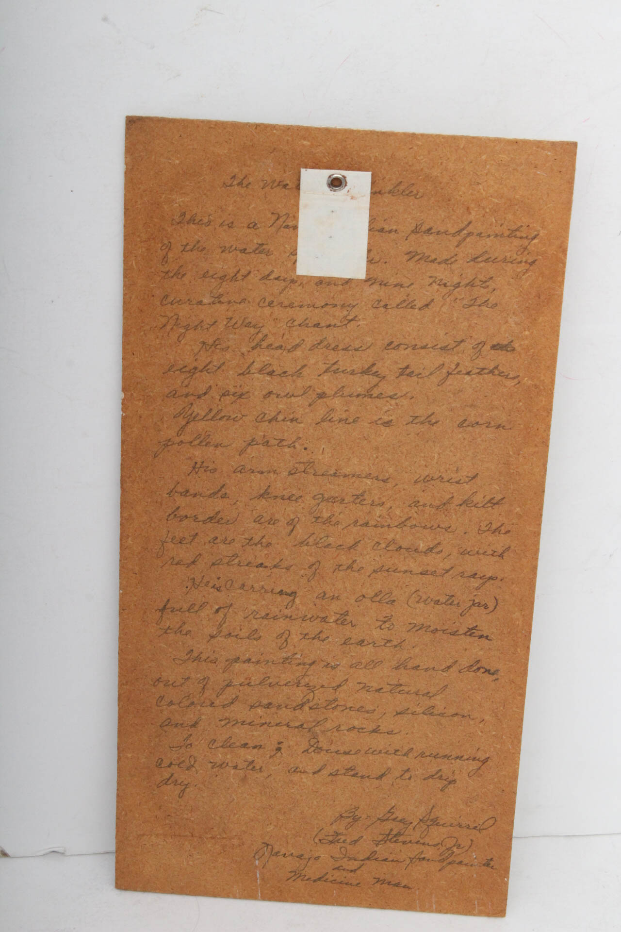 Original Navajo Sand Painting "The Water Sprinkler"