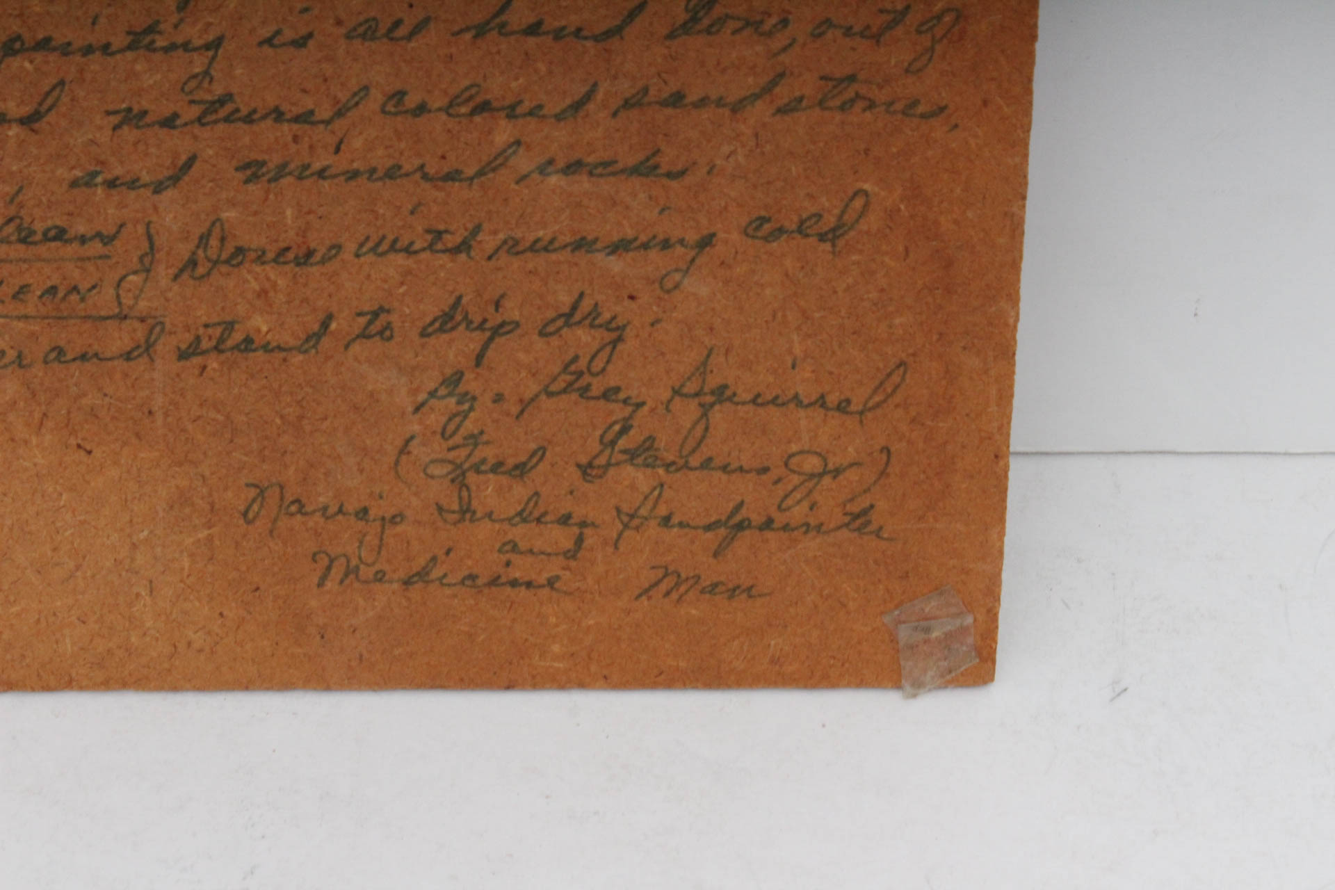 Original Navajo Sand Painting "The Monster Slayer: Black Flint Warrior"