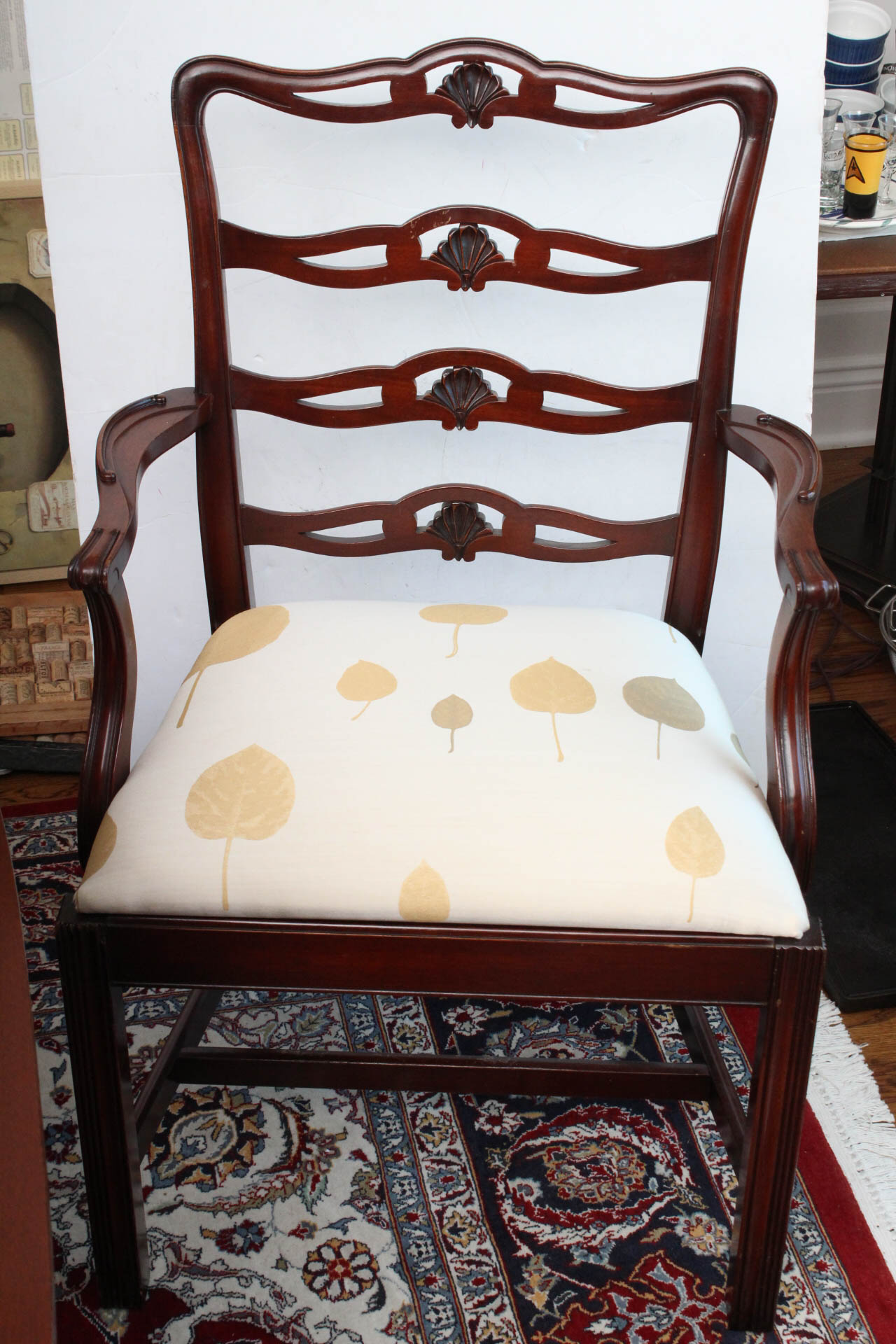 Phyfe Style Dining Table with Hepplewhite Style Ladderback Chairs