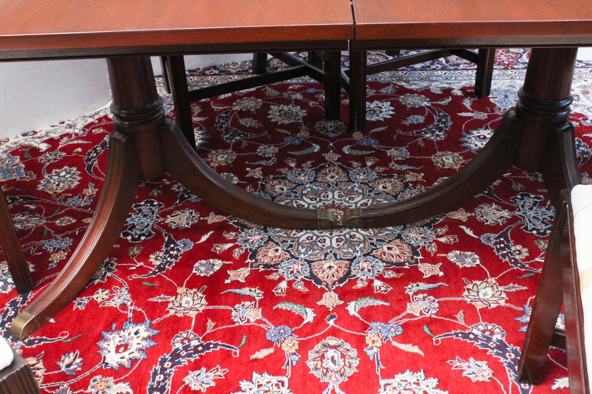 Phyfe Style Dining Table with Hepplewhite Style Ladderback Chairs