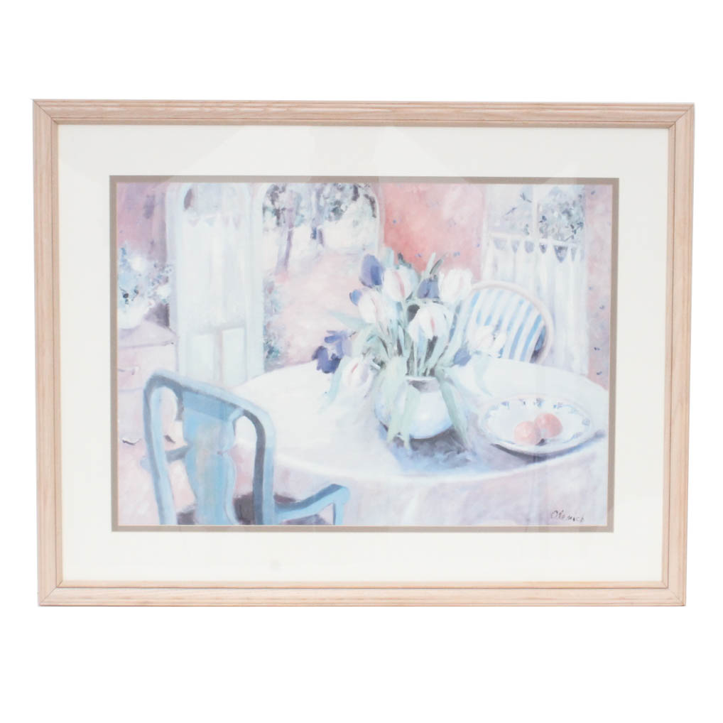 Framed Offset Lithograph Still Life
