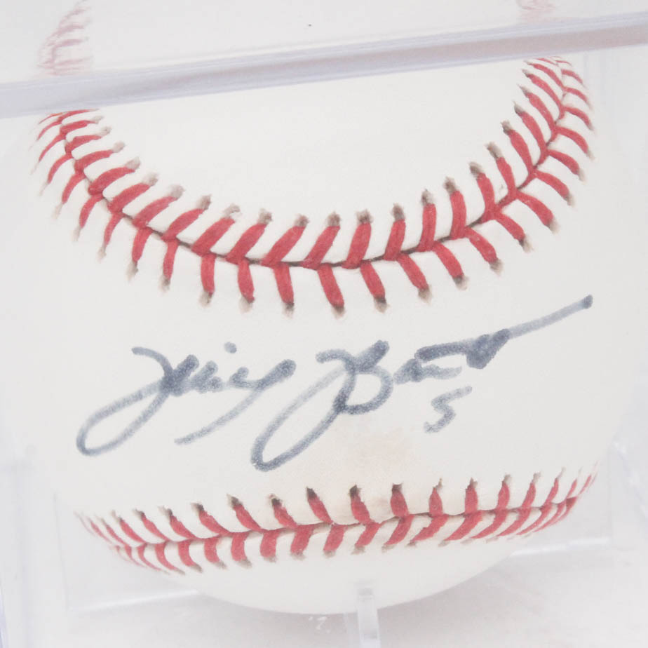 Michael Barrett Commemorative Bat and Autographed Baseball