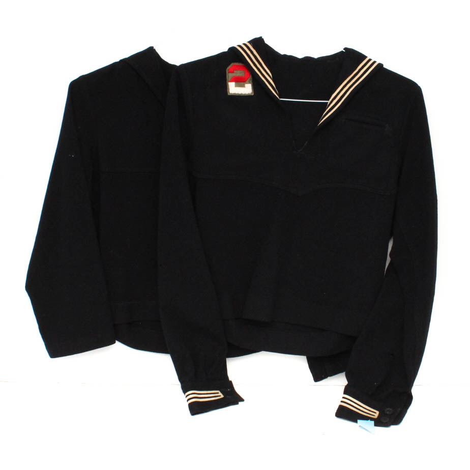 WWII Dress Blue and Undress Blue Navy Service Uniforms