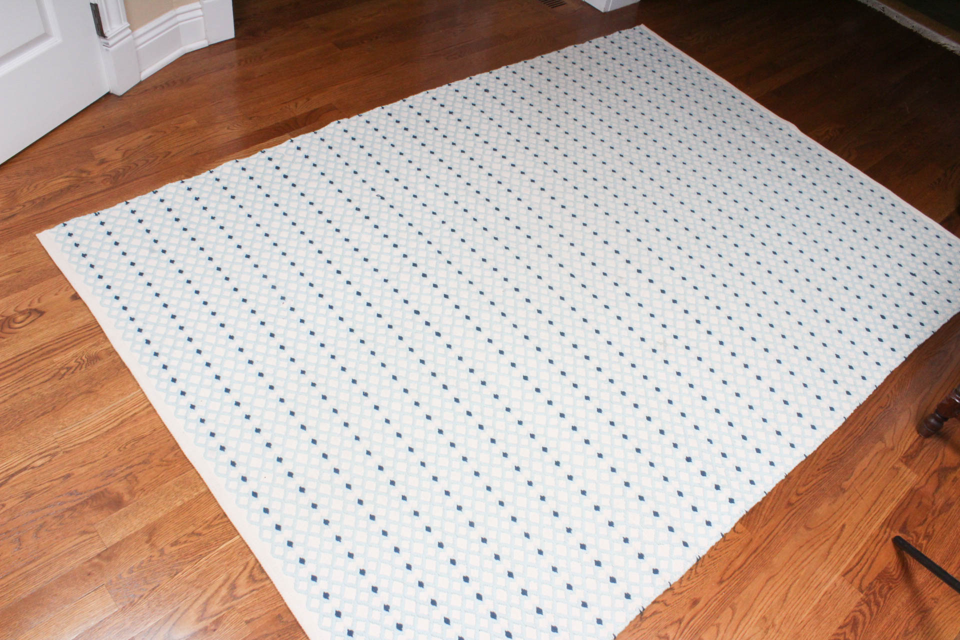 Handwoven and Embroidered Coyuchi Organic Cotton Accent Rug