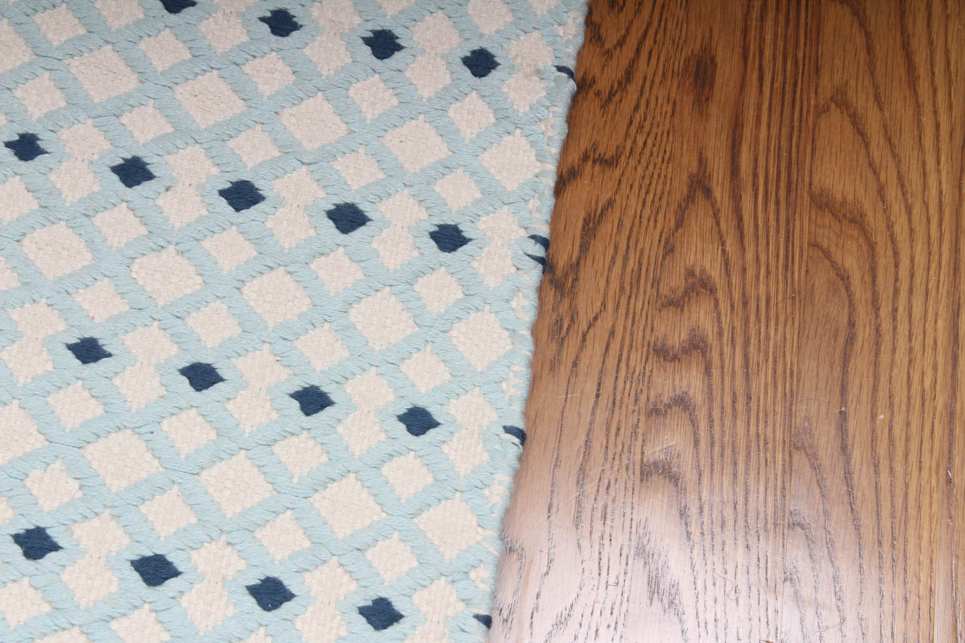 Handwoven and Embroidered Coyuchi Organic Cotton Accent Rug