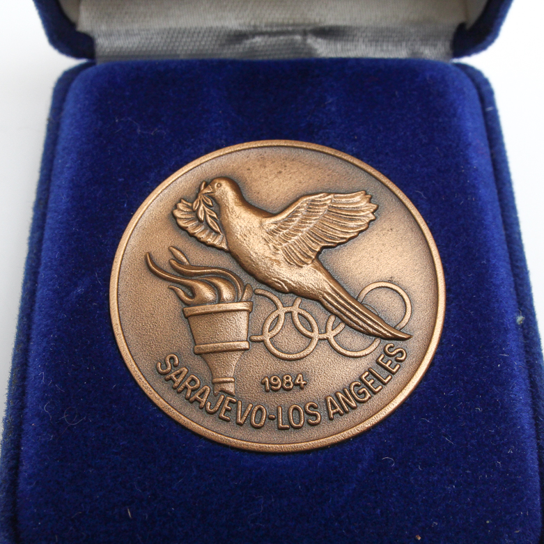 Los Angeles Olympic Games Commemorative Token and 1994 World Cup Italy Pin