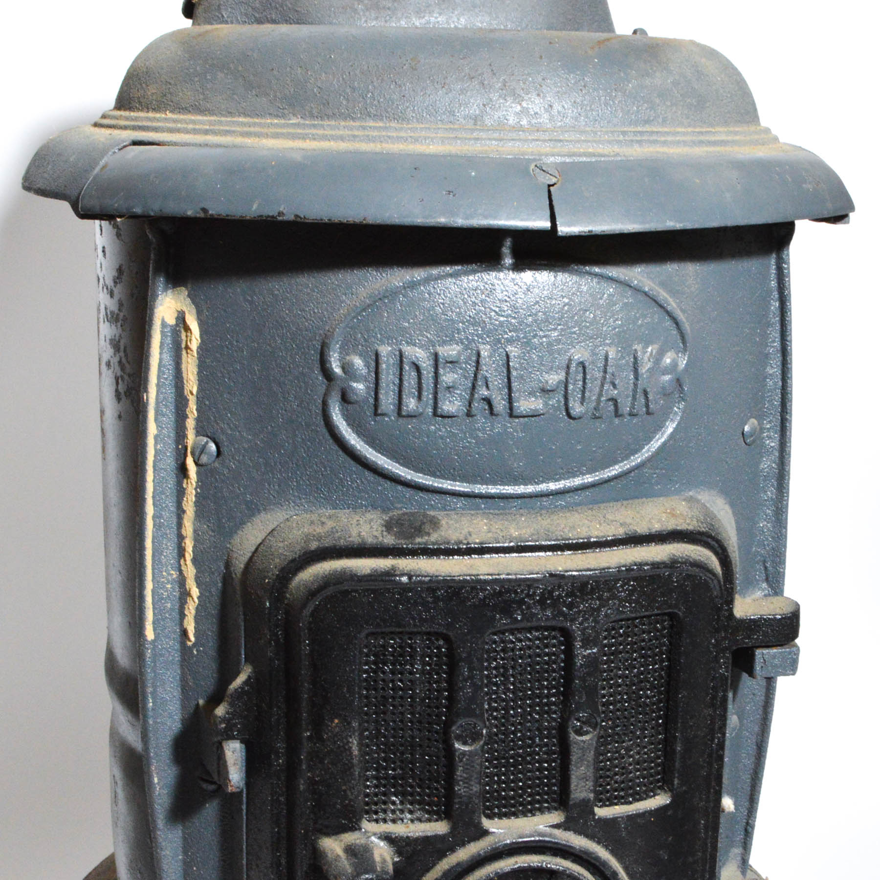 Vintage Cast Iron Pot Belly Stove by Ideal Oak