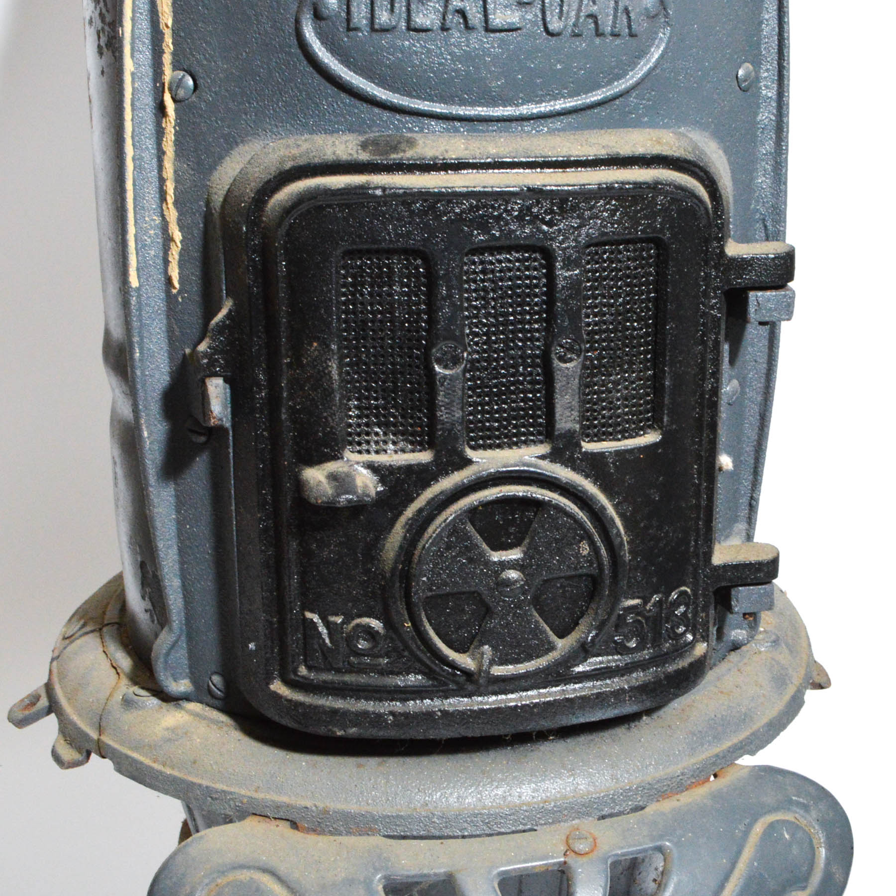 Vintage Cast Iron Pot Belly Stove by Ideal Oak