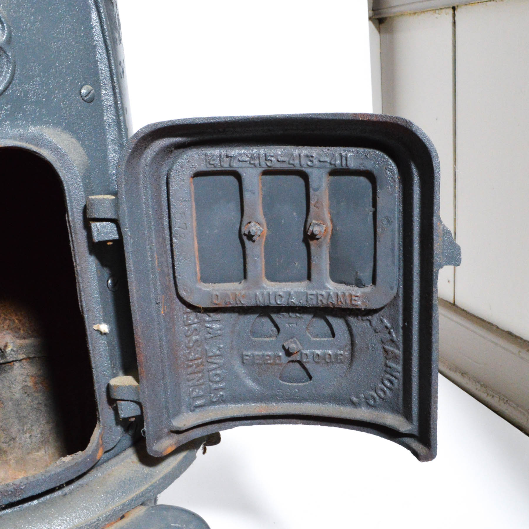 Vintage Cast Iron Pot Belly Stove by Ideal Oak