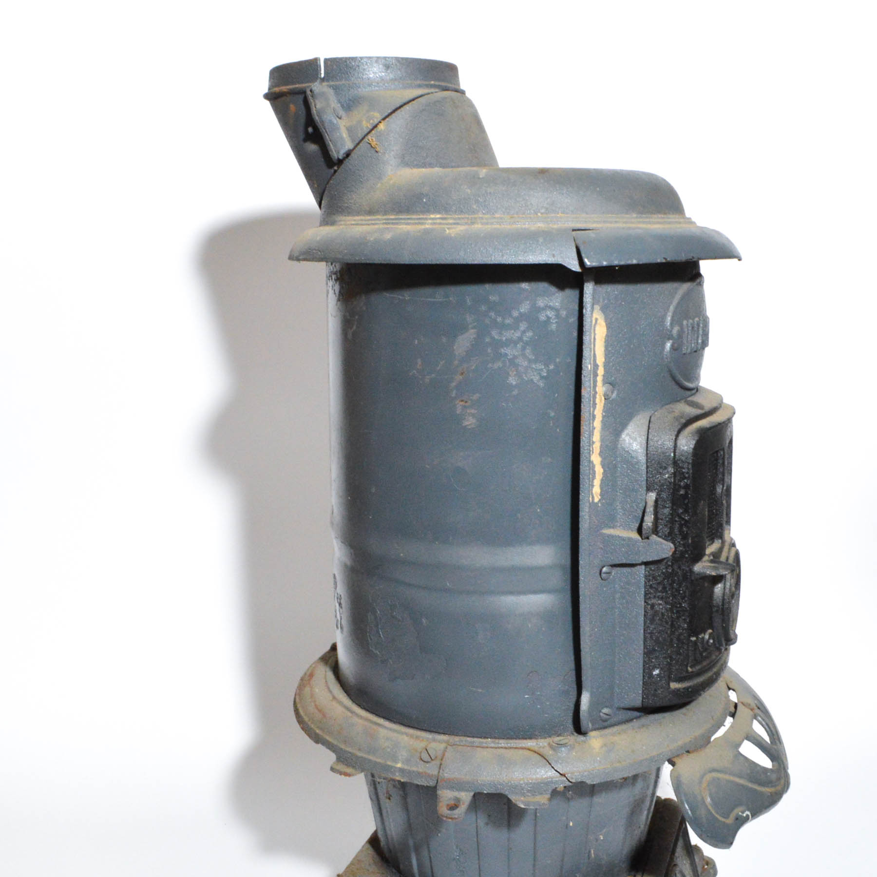 Vintage Cast Iron Pot Belly Stove by Ideal Oak