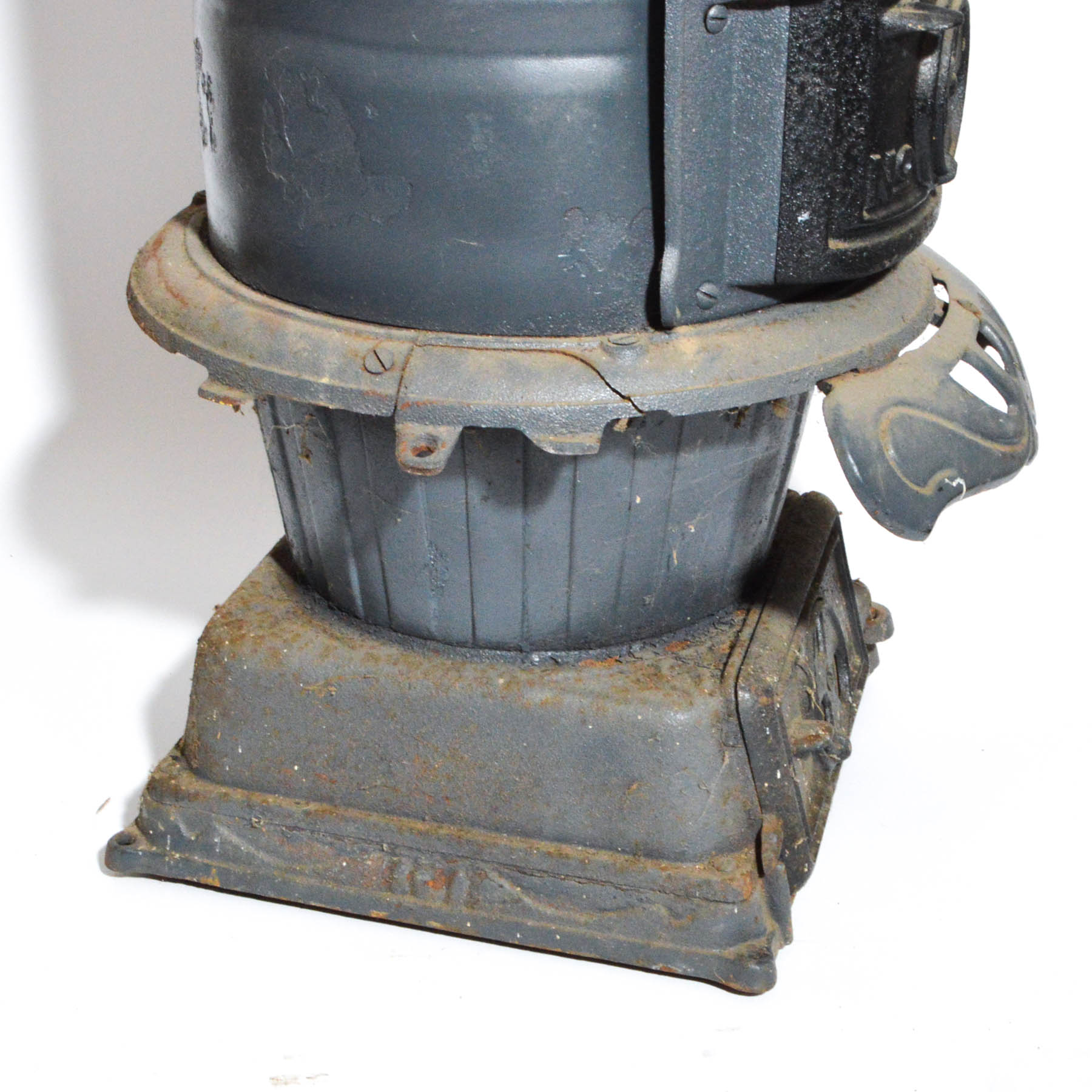 Vintage Cast Iron Pot Belly Stove by Ideal Oak