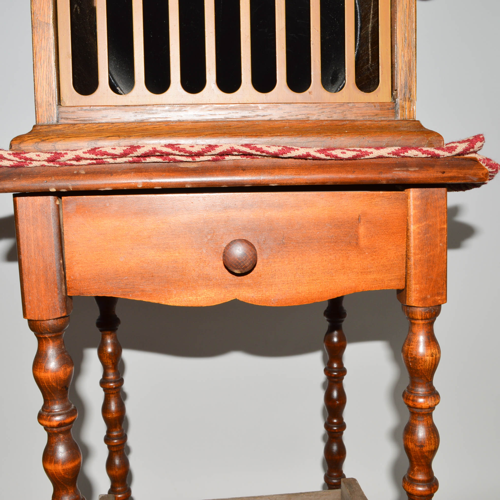 1913 Edison Amberola Phonograph and Cylinders with Side Table