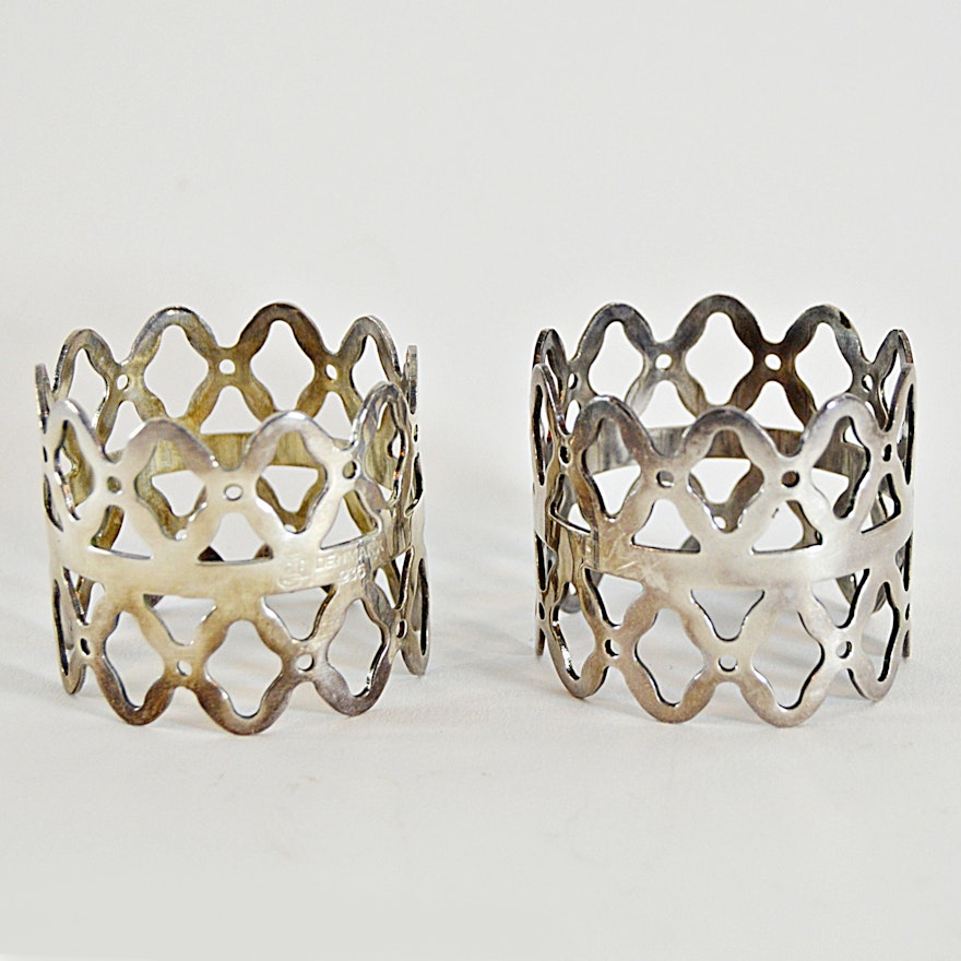 Eisenberg-Lozano Danish Silver Plate Napkin Rings