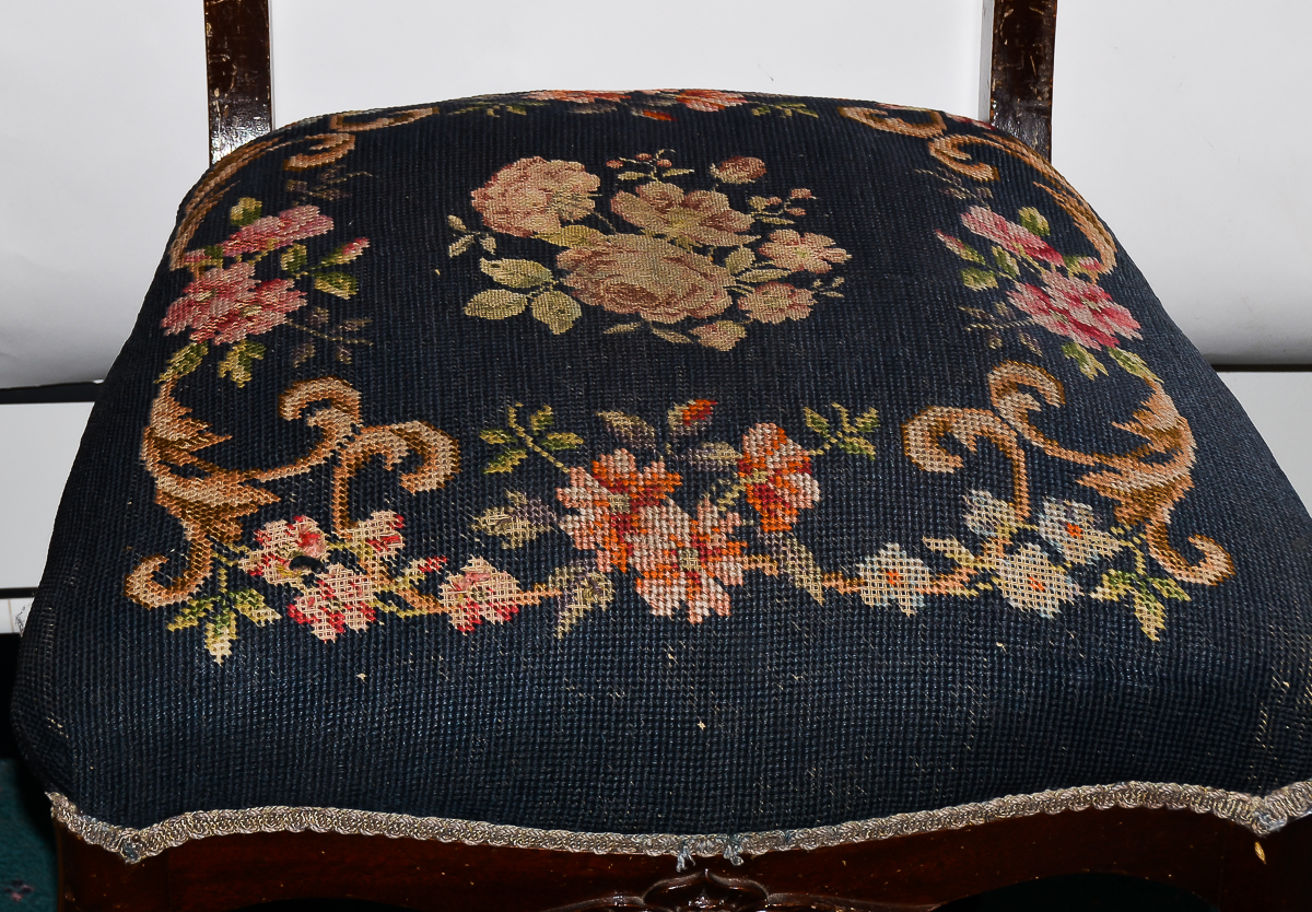 Antique Victorian Rococo Revival Side Chair