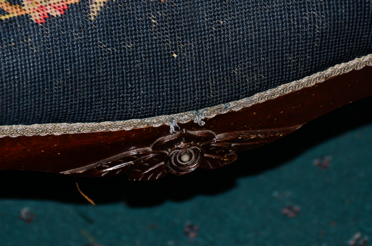 Antique Victorian Rococo Revival Side Chair