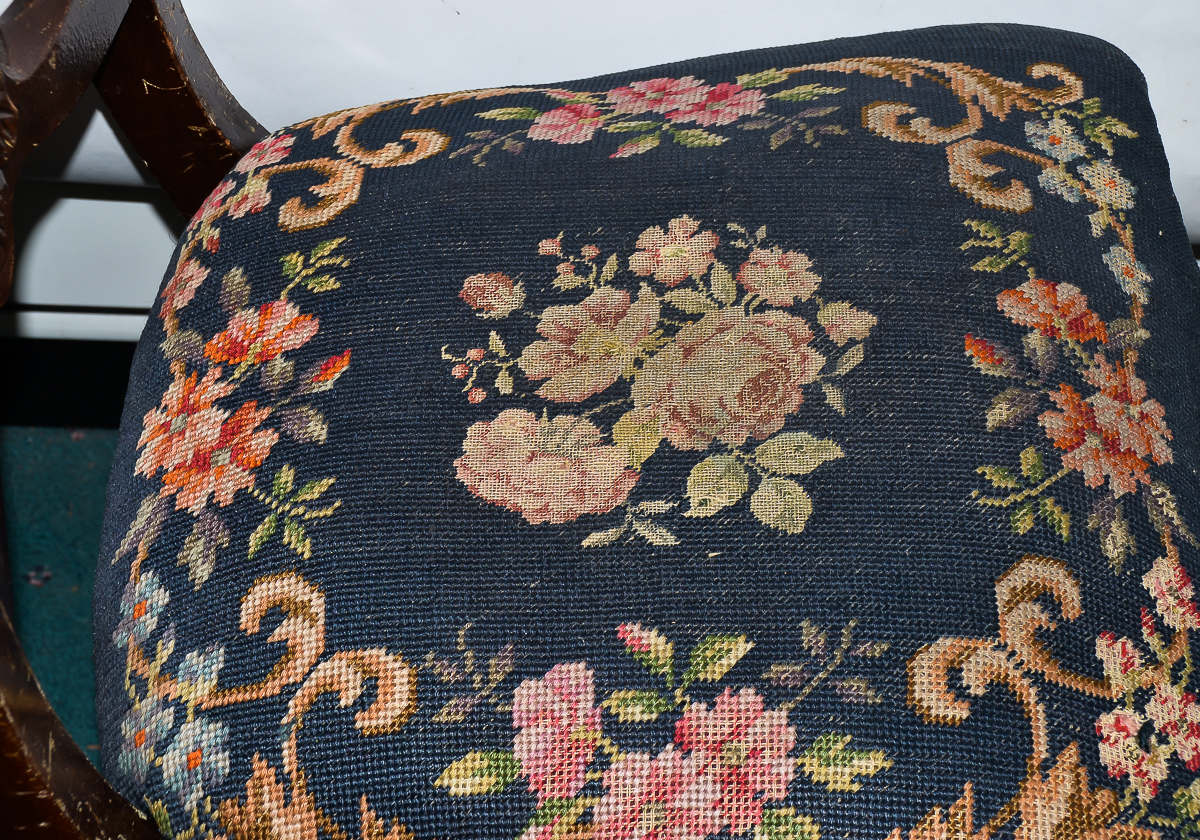 Antique Victorian Rococo Revival Side Chair