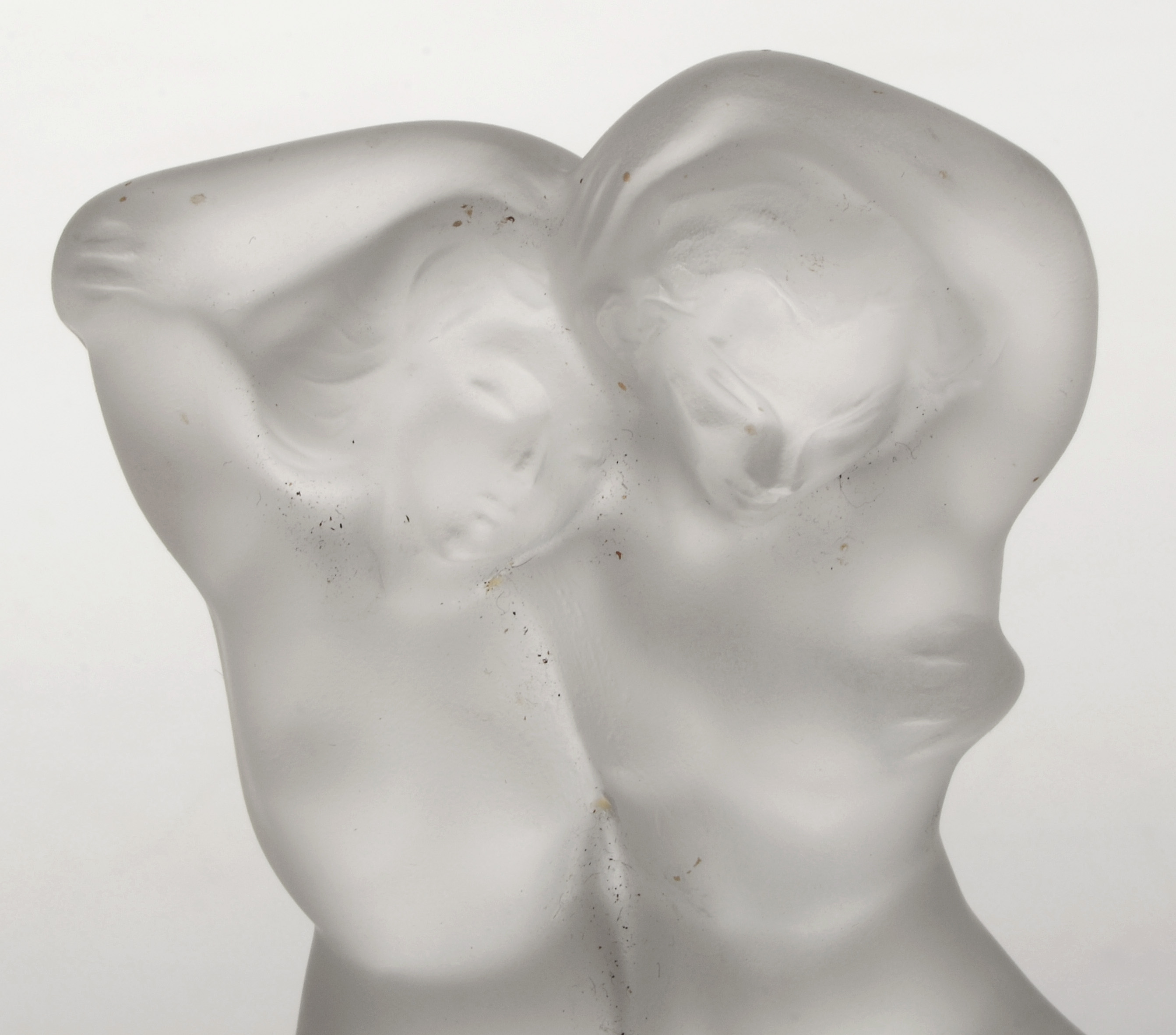 Lalique "Faune et Nymphe" Crystal Figurine