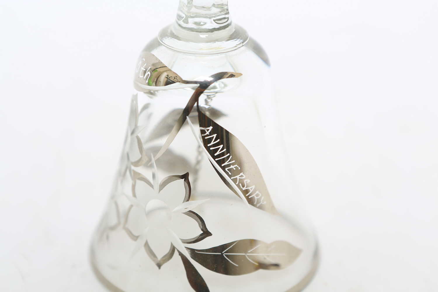 Glass 25th Anniversary Bell