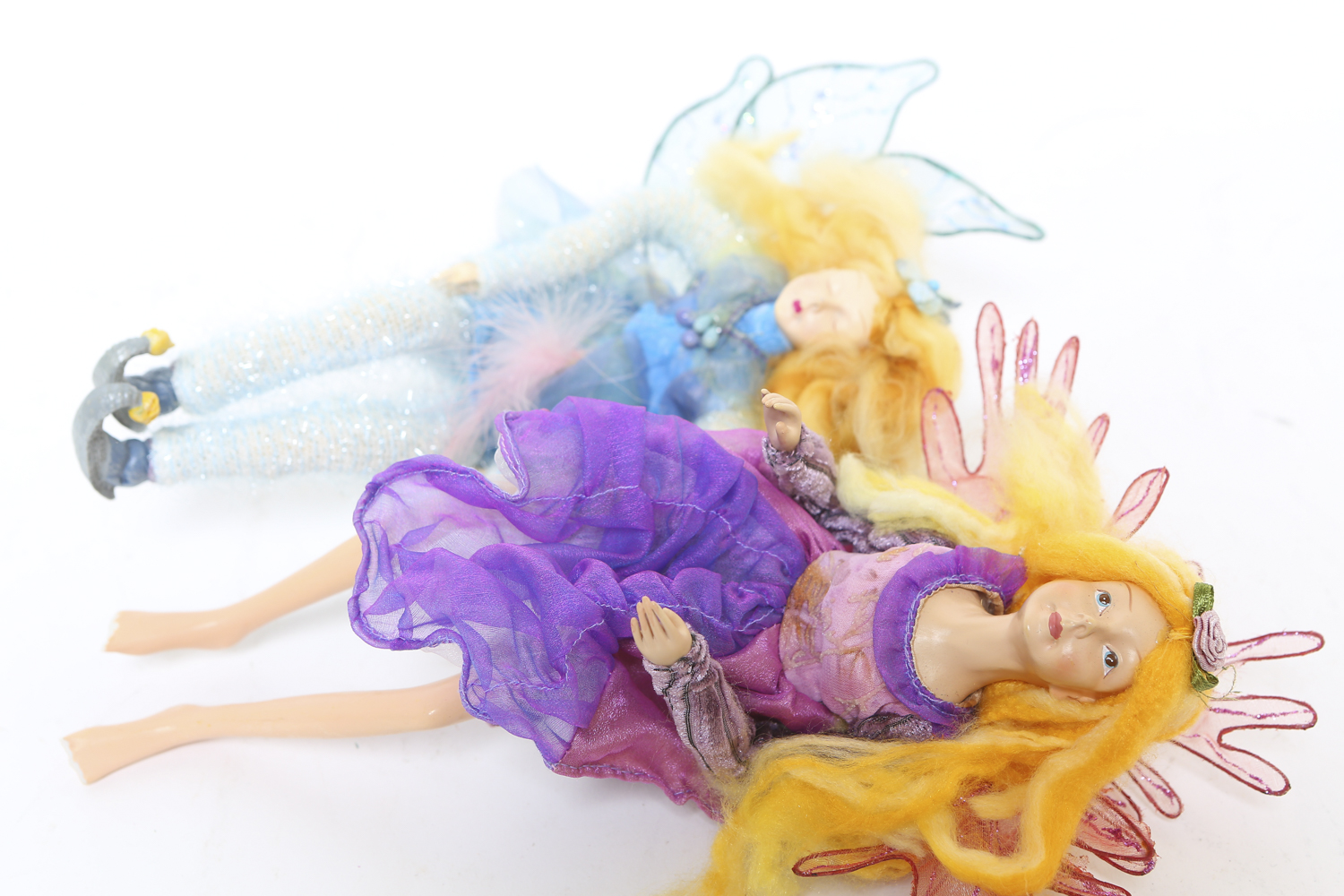 Two Whimsical Angel Dolls