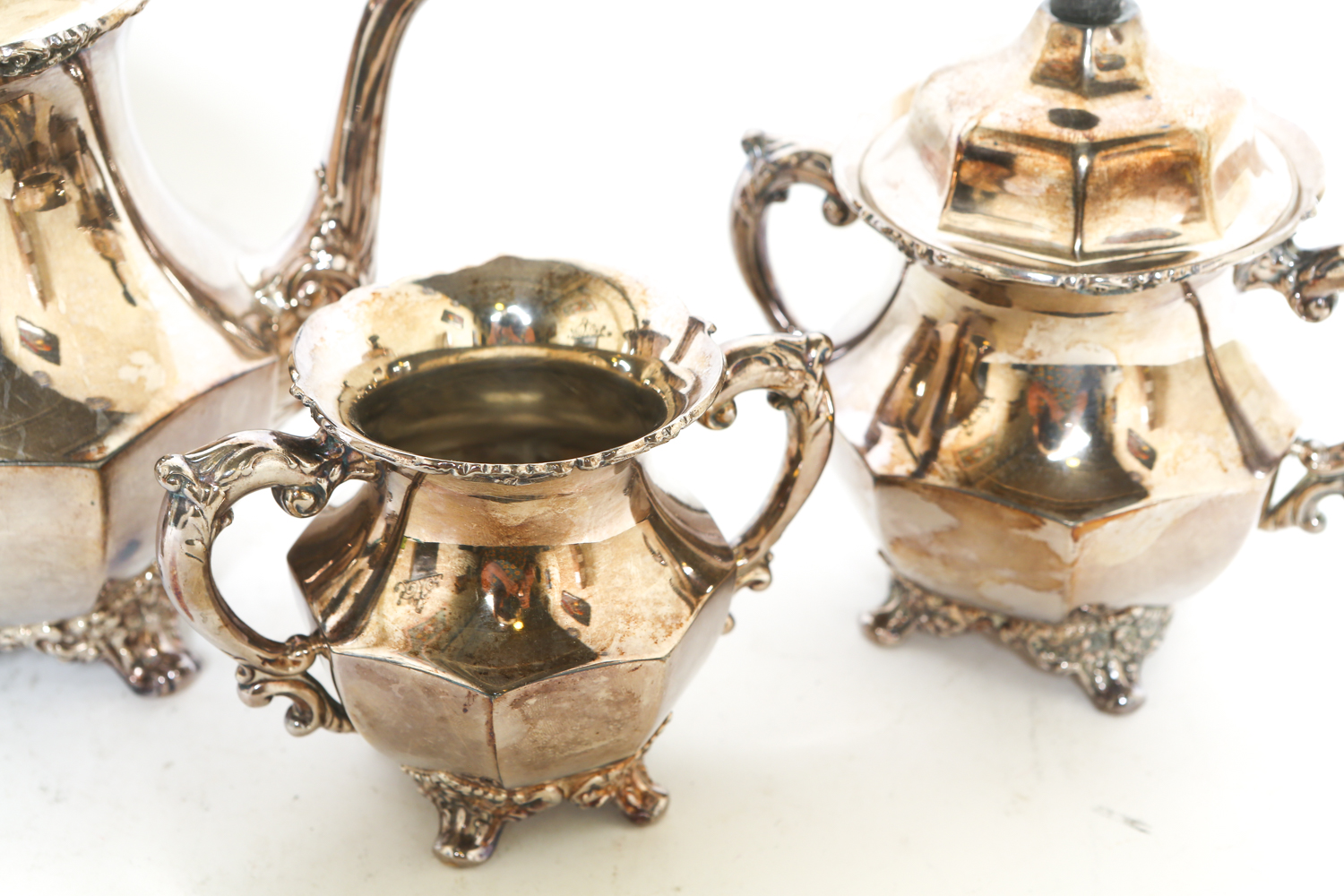 Aurora Silver Plate Mfg. Co. Quadruple Plate Coffee Set