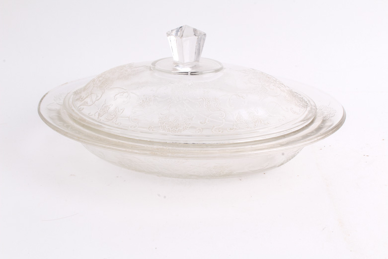 Hazel-Atlas "Florentine 2" Clear Depression Glass Tableware