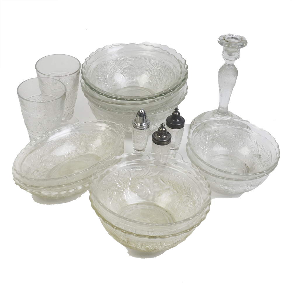 Collection of Duncan and Miller Sandwich Glassware