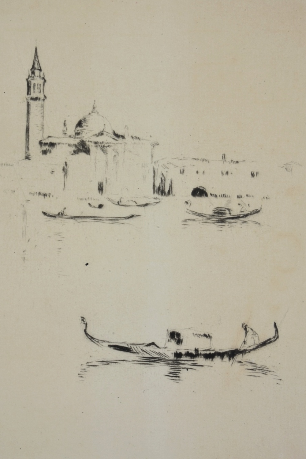 Three Hermann Struck Etchings on Paper Impressionistic Marine Scenes