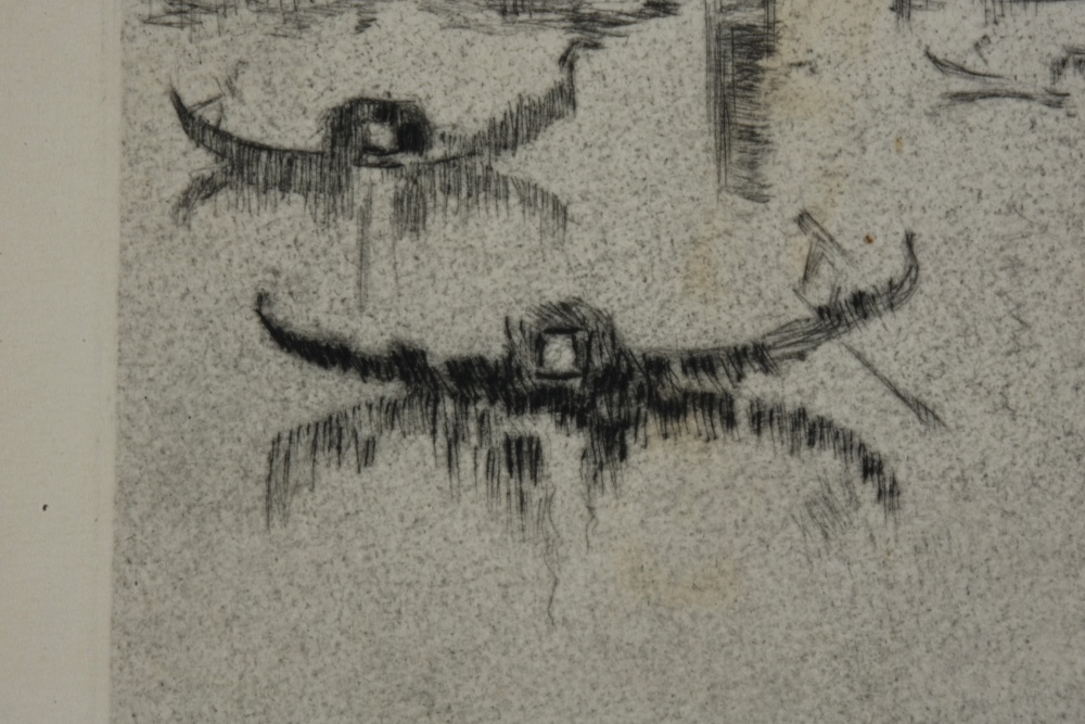 Three Hermann Struck Etchings on Paper Impressionistic Marine Scenes