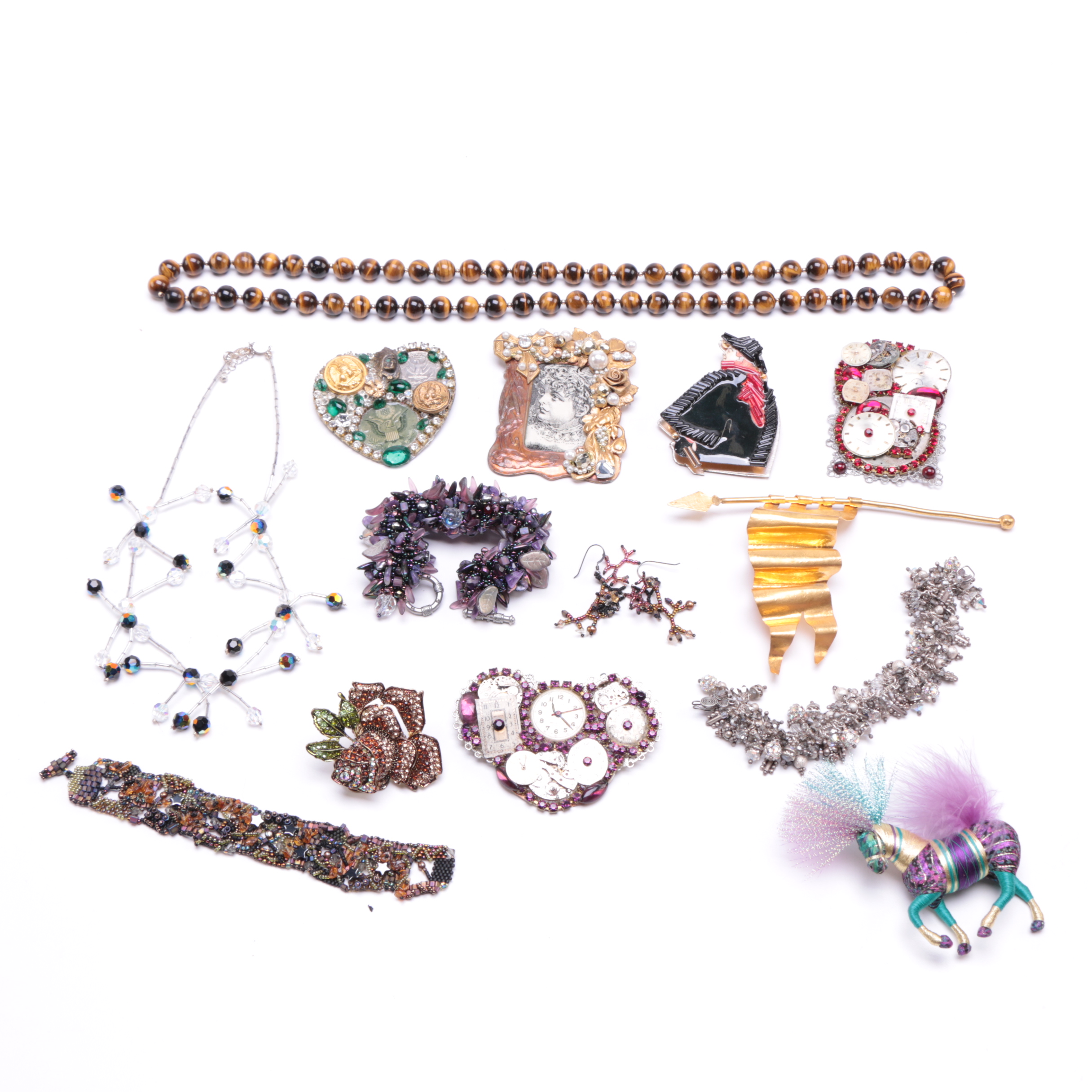 Van Der Straeten Flag Brooch and Other Statement Jewelry Pieces