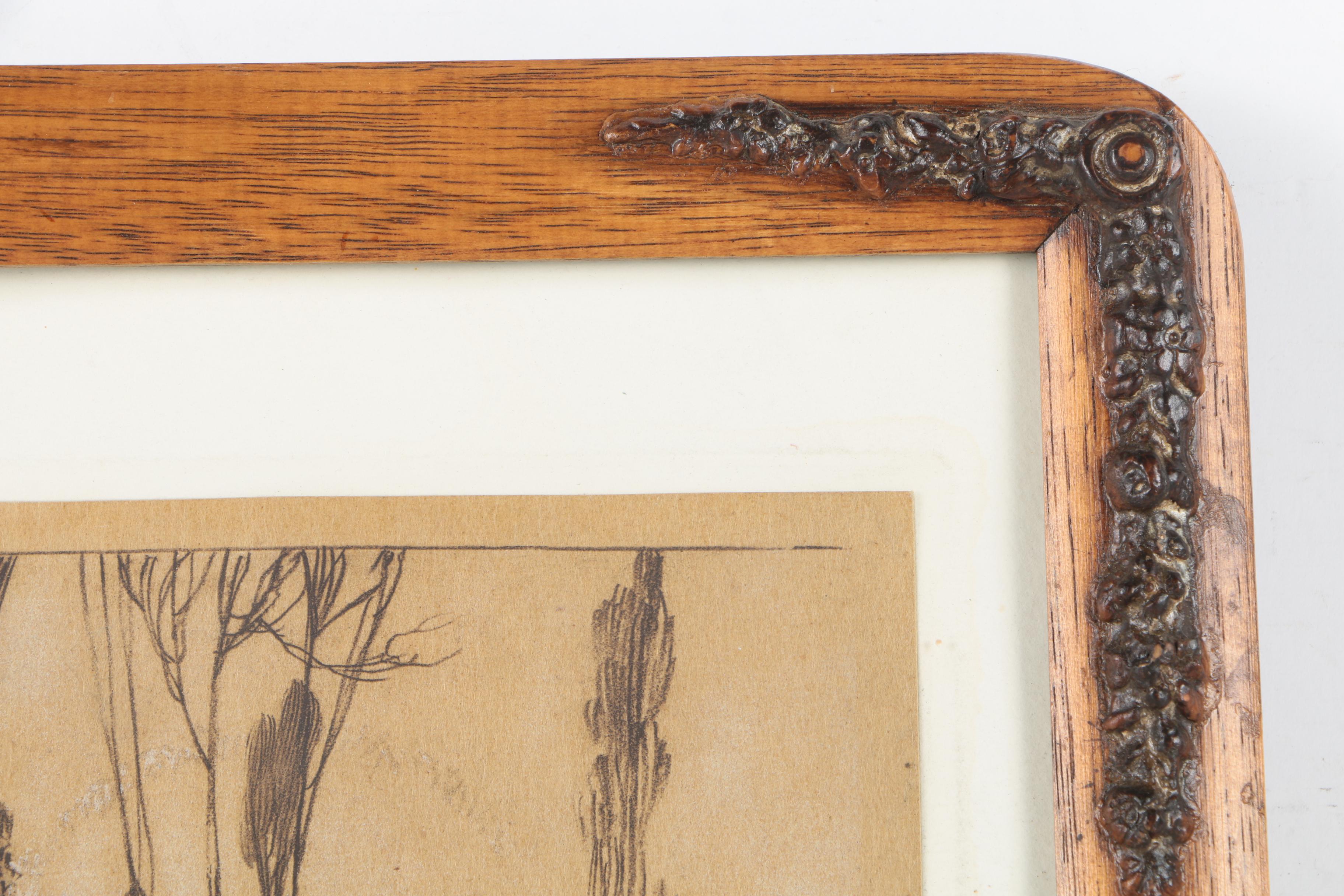 Embellished Etching After Alphonse Mucha's "Le Chant du Rossignol"