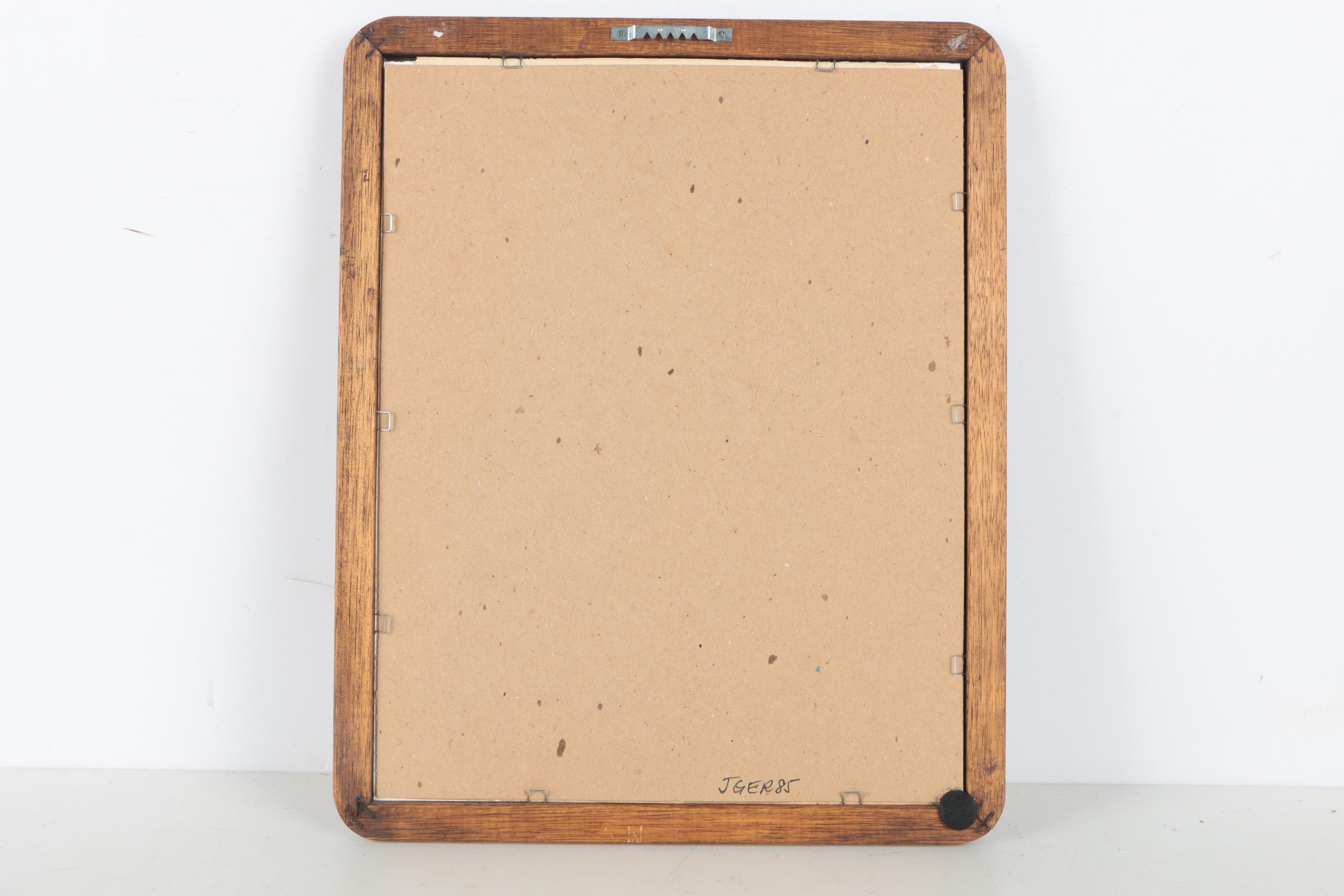 Embellished Etching After Alphonse Mucha's "Le Chant du Rossignol"