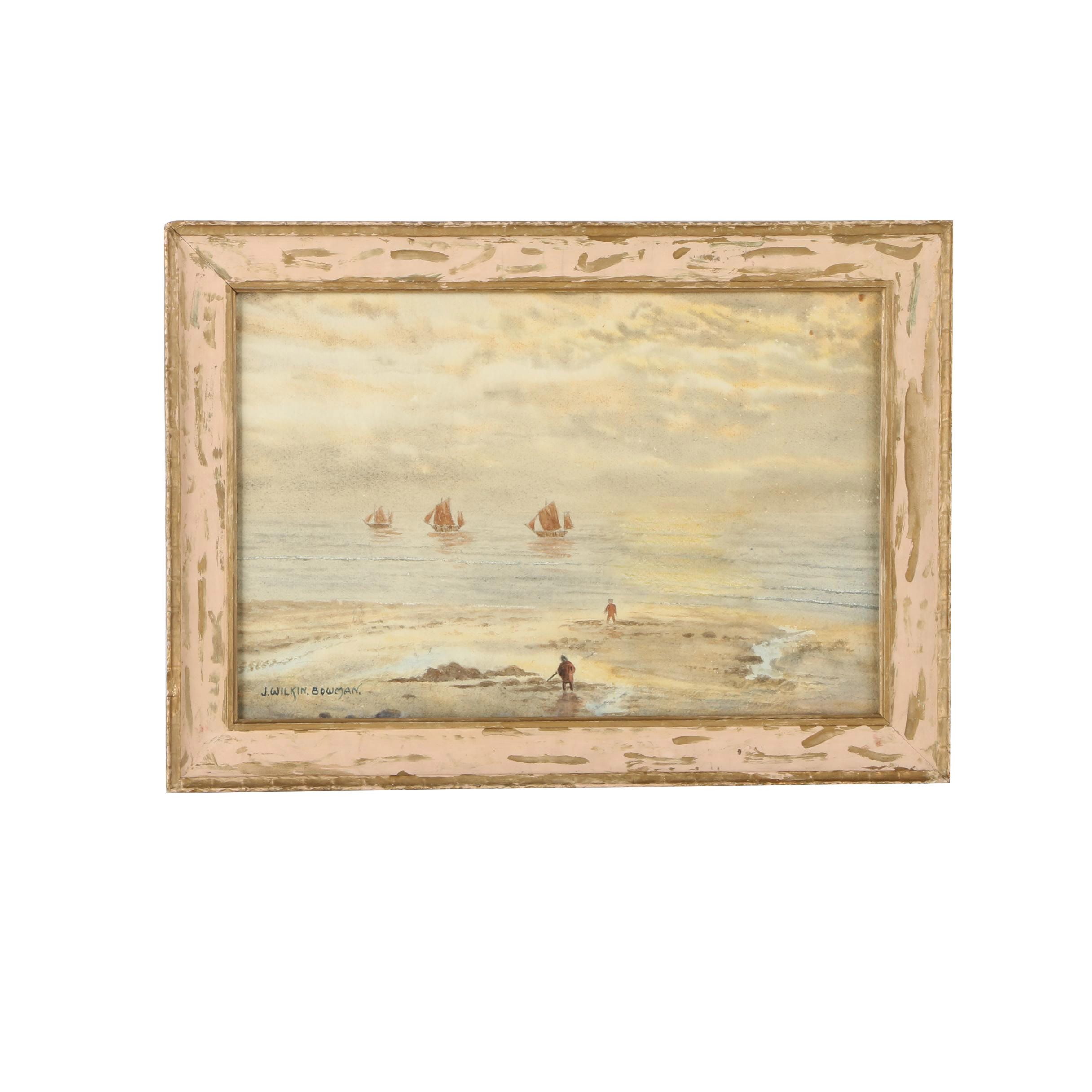 John Wilkin Bowman Watercolor "Break of Day"