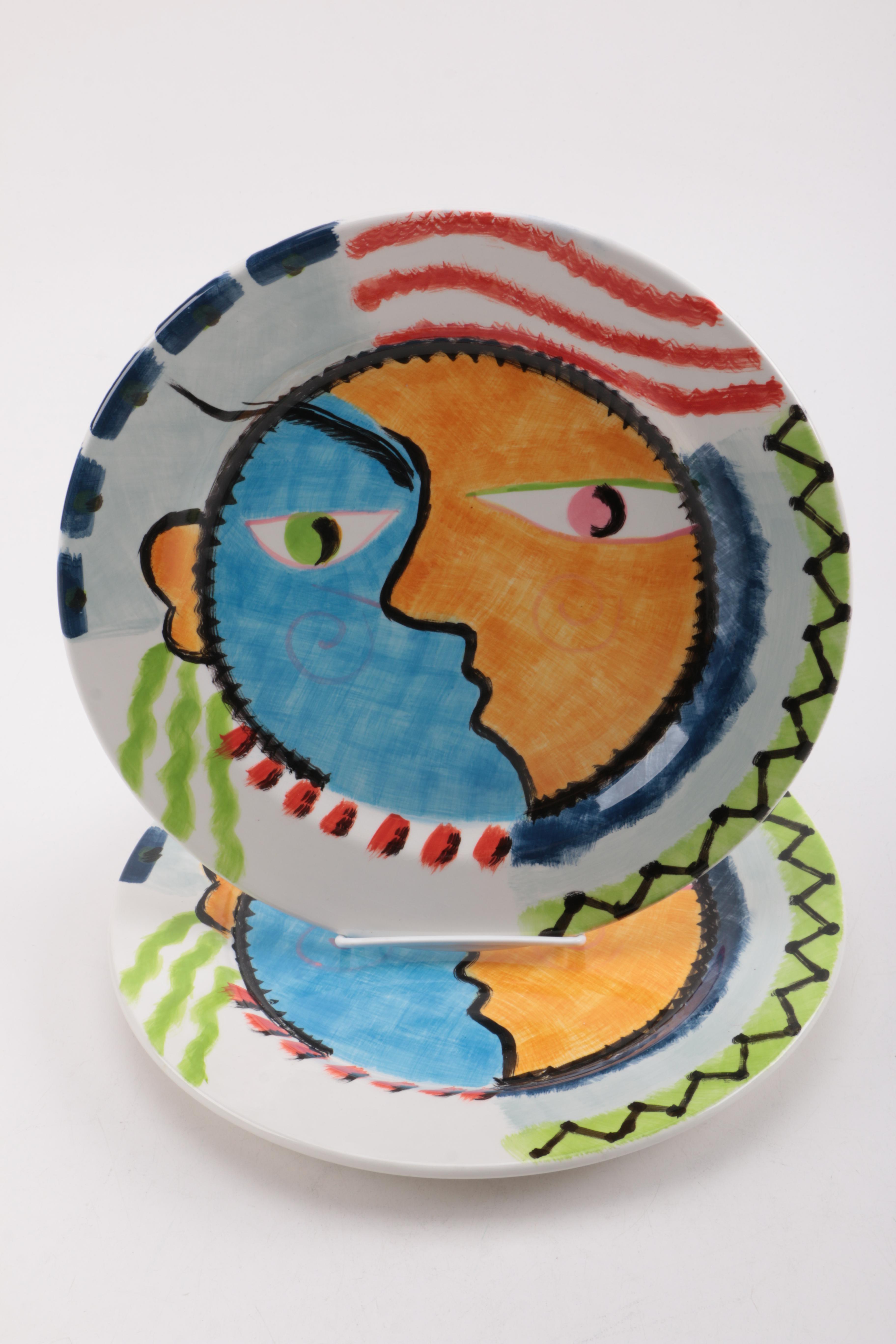 Bella Casa Picasso Style Ceramic Plates by Ganz