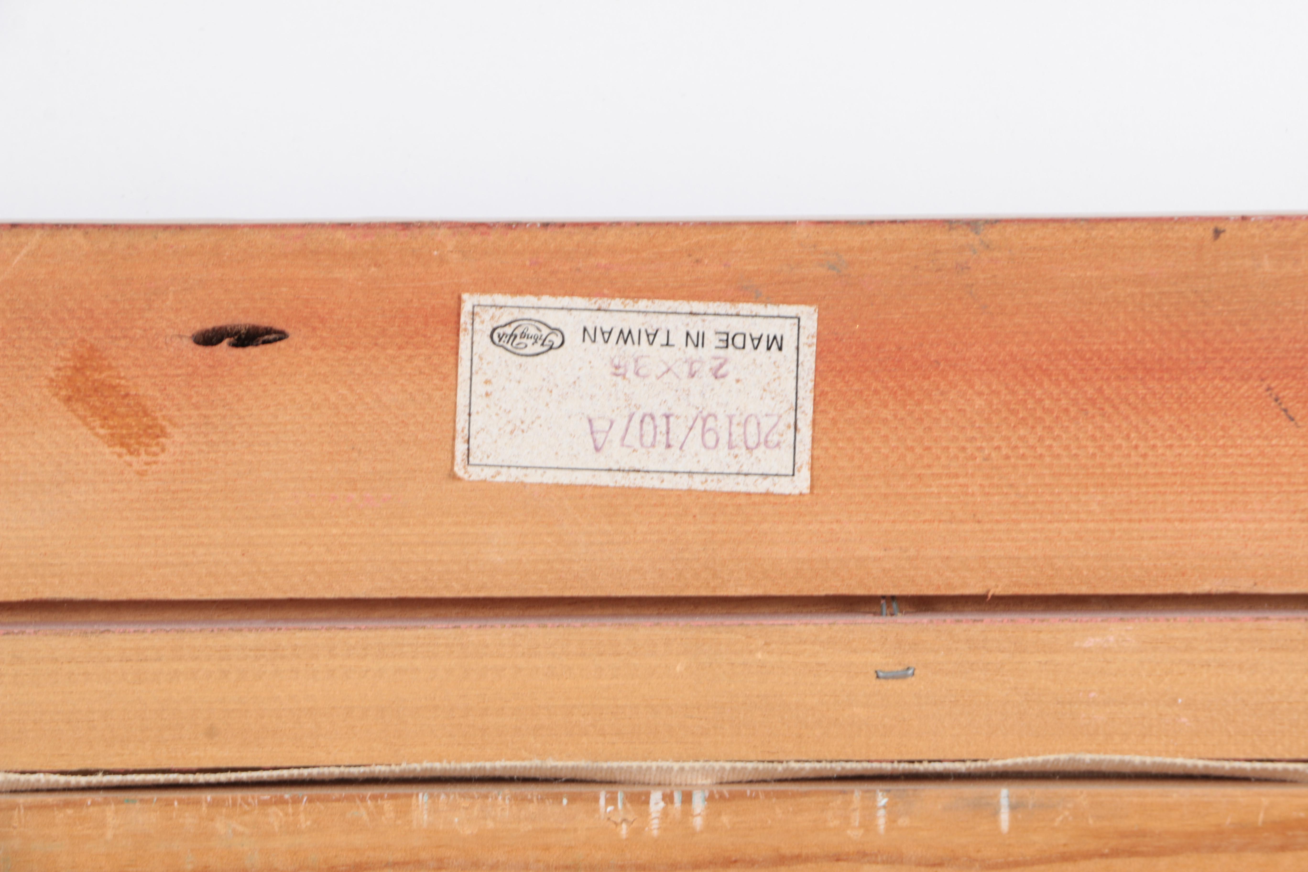 Gordon Smith Oil Painting on Canvas of a Barn in a Daisy Covered Field