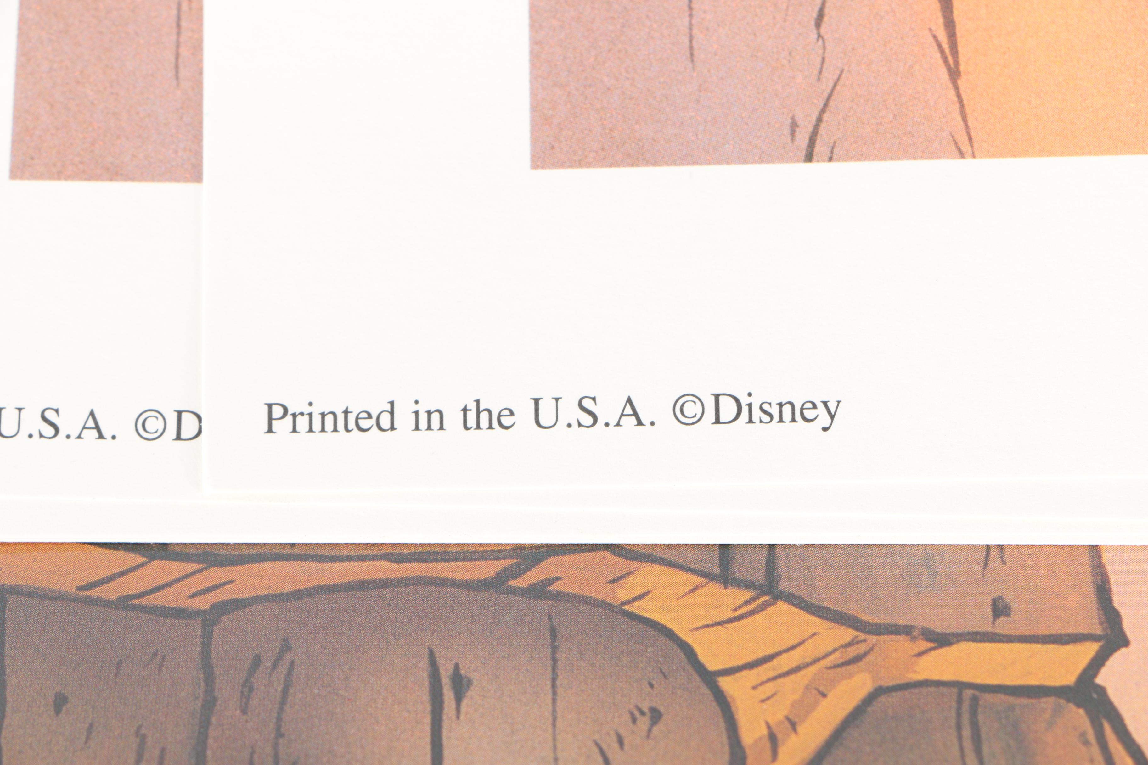 Disney Theme Offset Lithographs Featuring "Pooh's Grand Adventure"