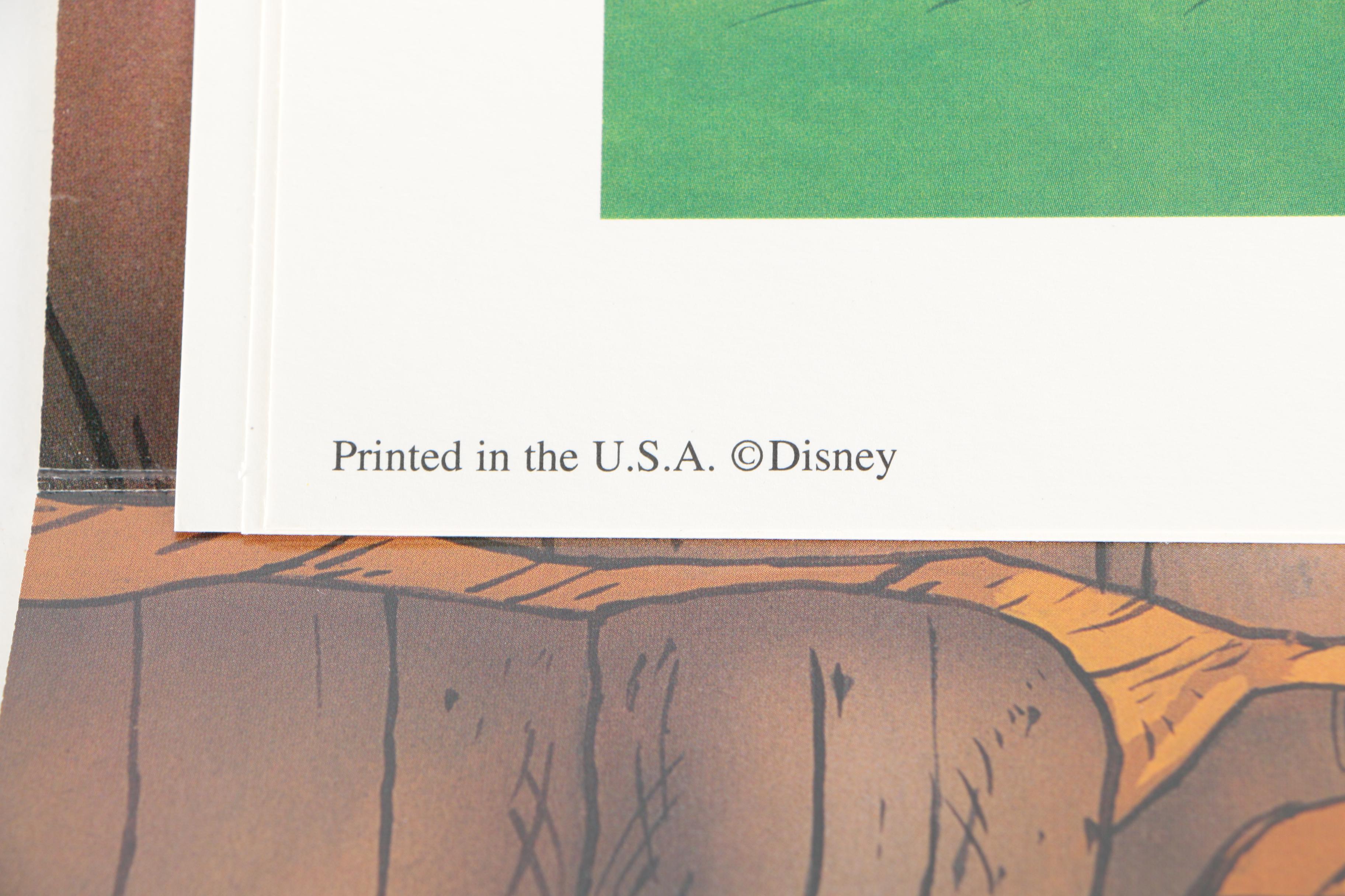 Disney Theme Offset Lithographs Featuring "Pooh's Grand Adventure"