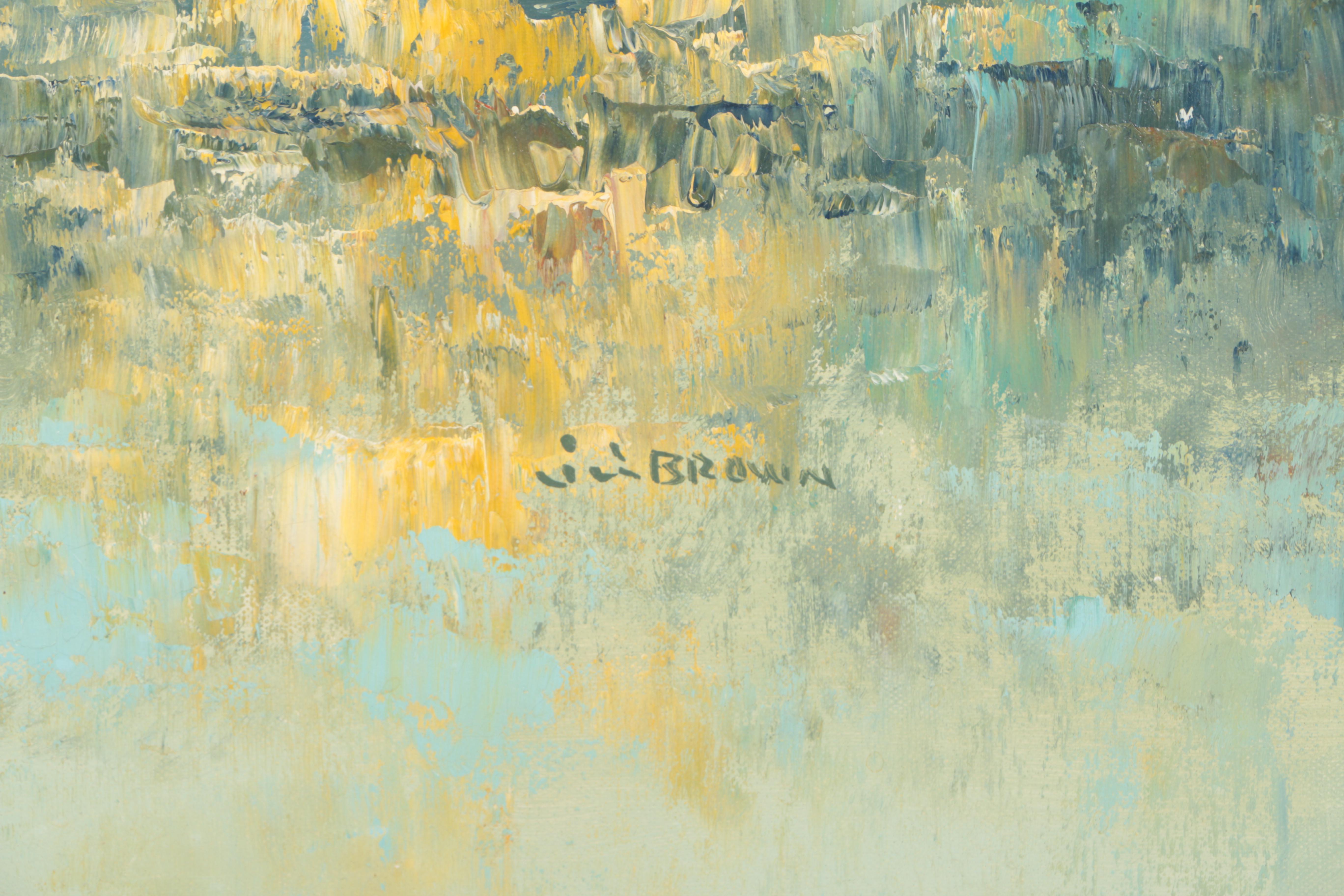 J.J. Brown Oil Painting of Parisian Street