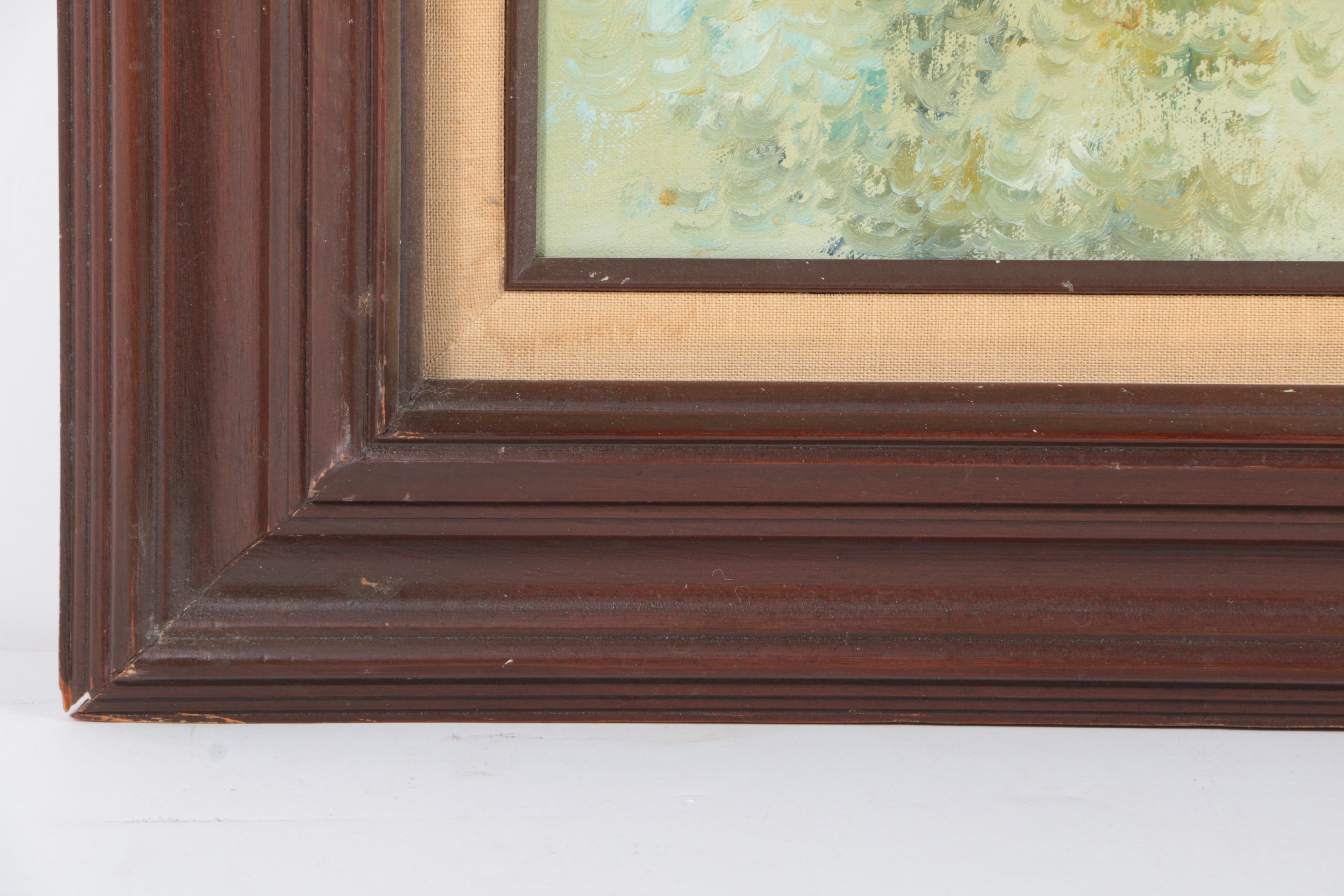 J.J. Brown Oil Painting of Parisian Street