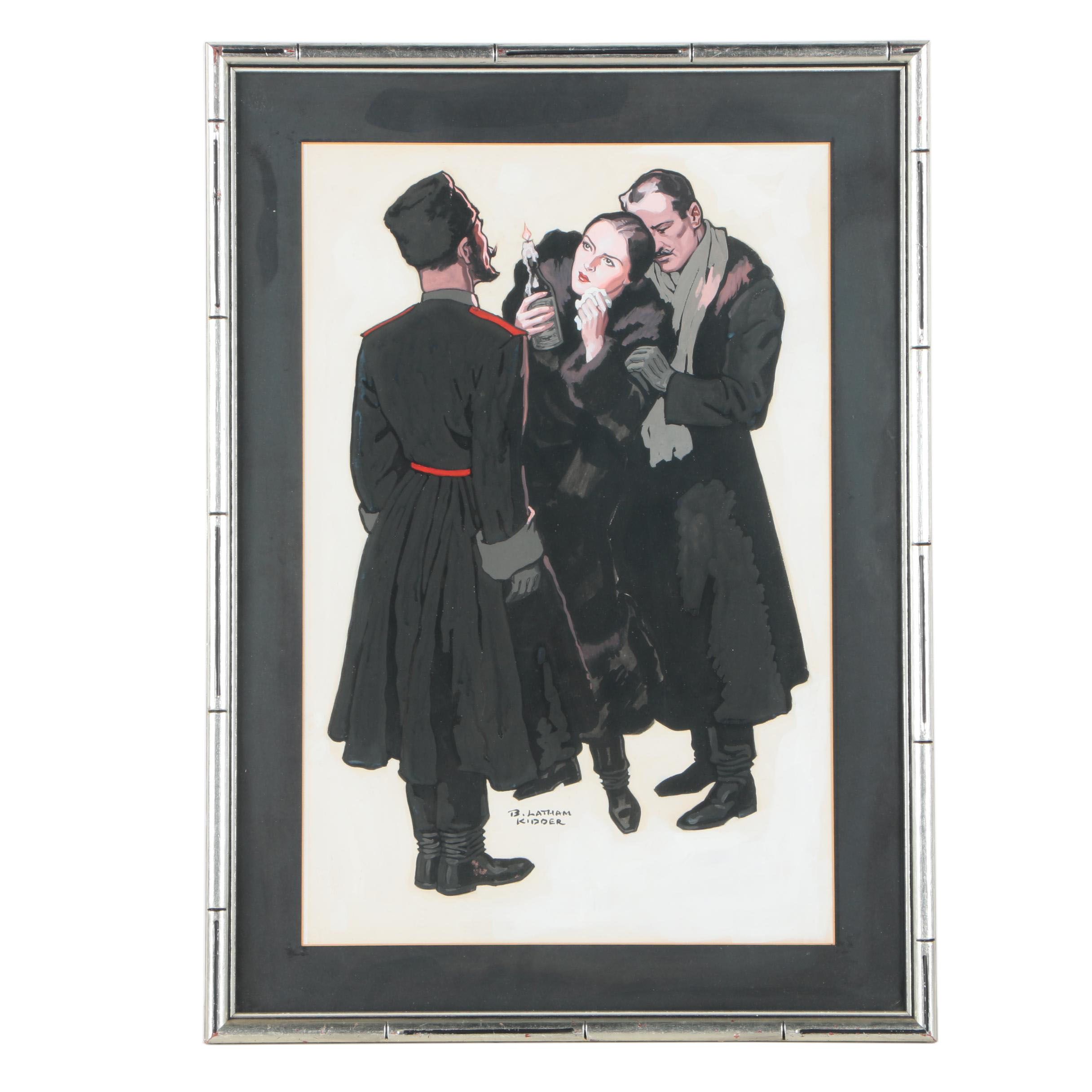 Ben Latham Kidder Original Gouache Illustration