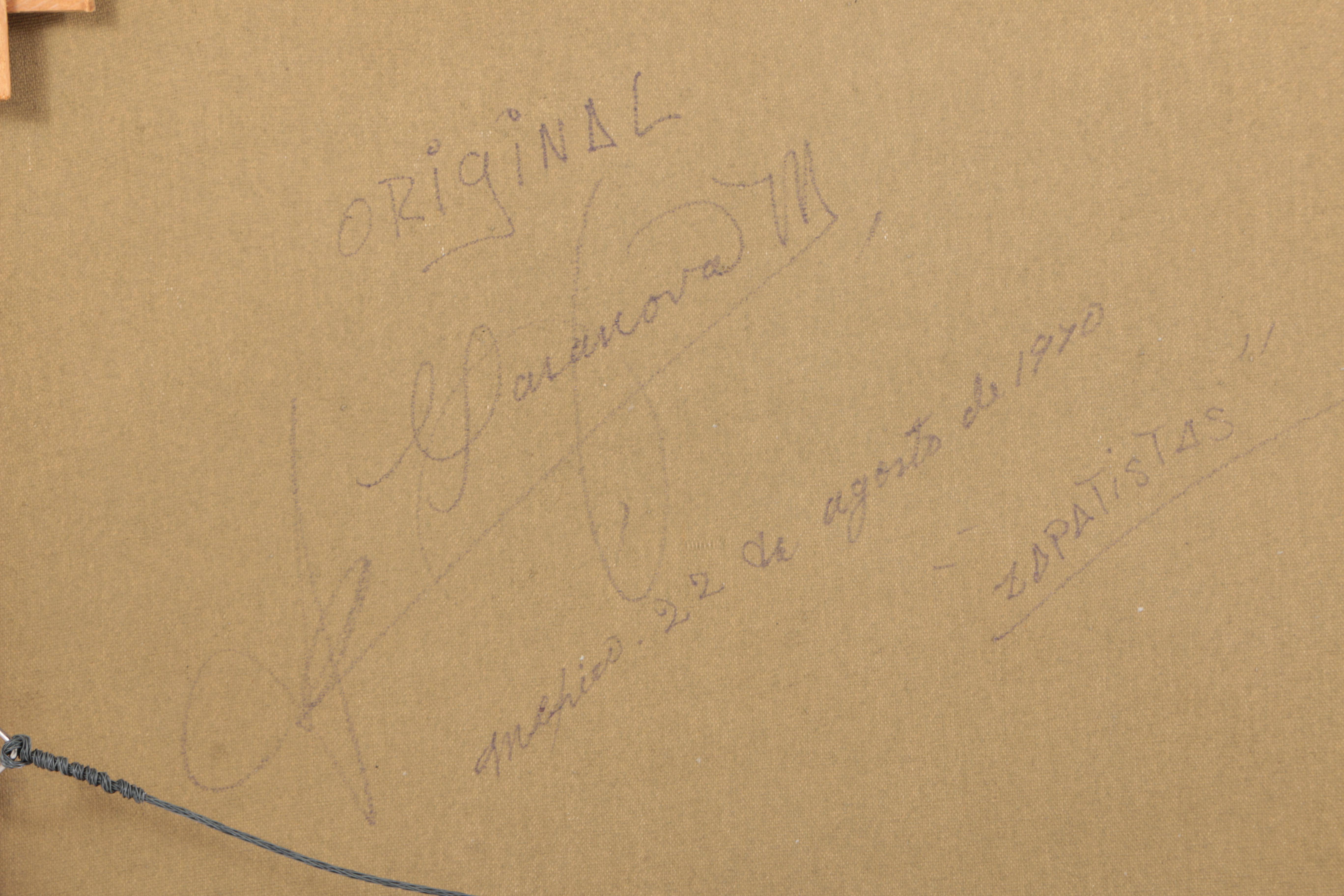 F. Casanova Oil Painting on Canvas "Zapatistas"