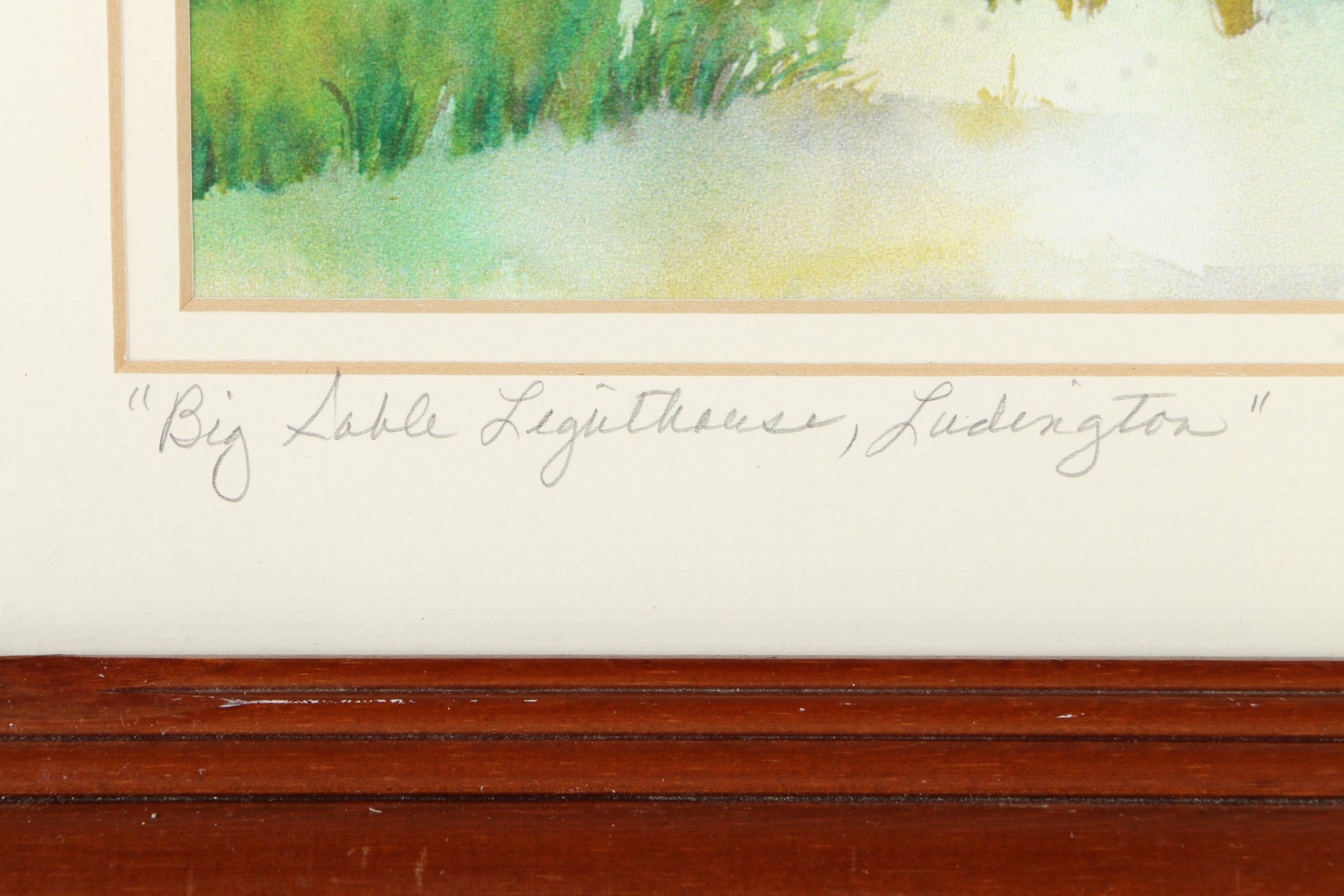 Jean McMullen Limited Edition Lithograph "Big Sable Lighthouse, Ludington"