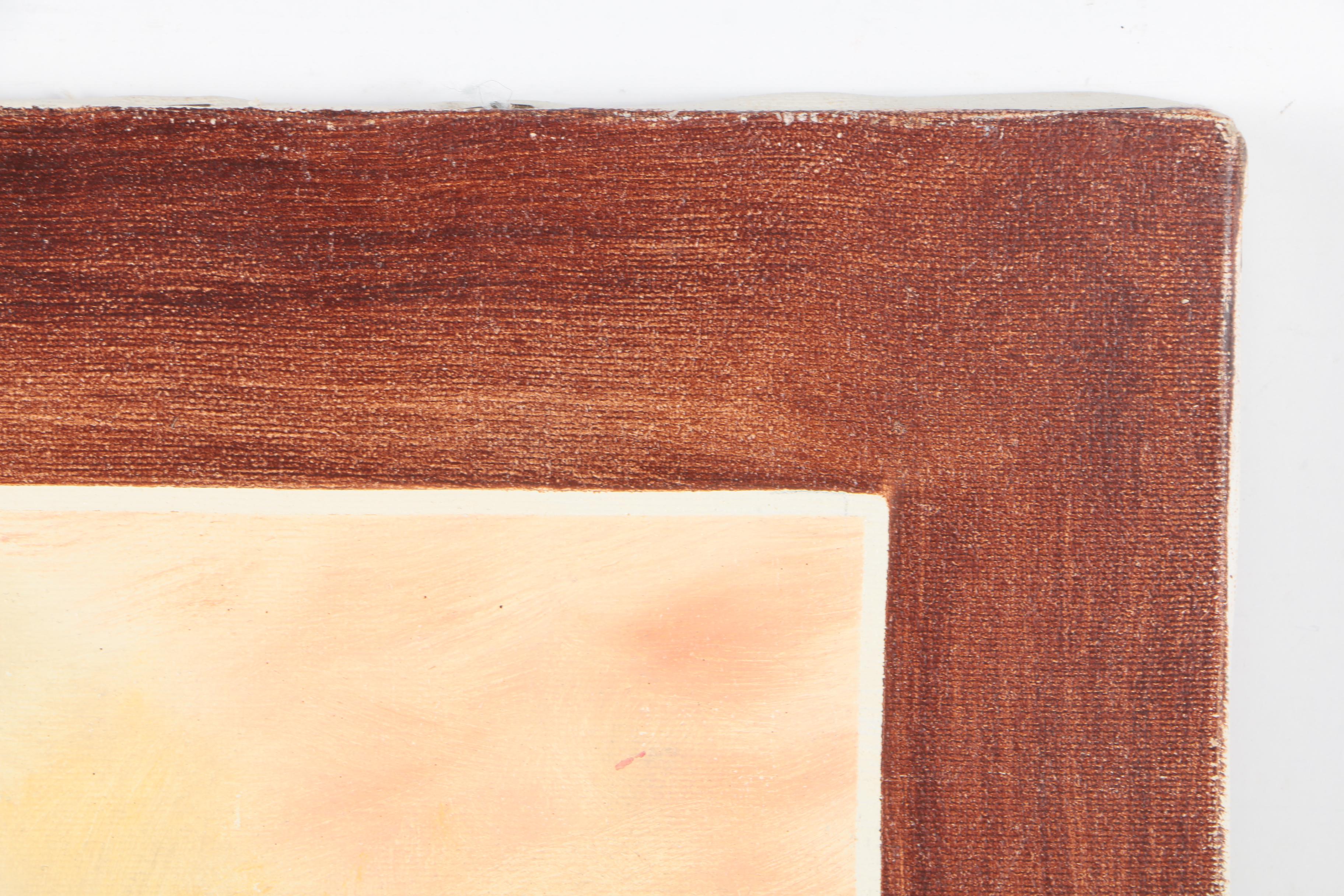 1986 C. Allen Oil Painting on Canvas of a Giraffe