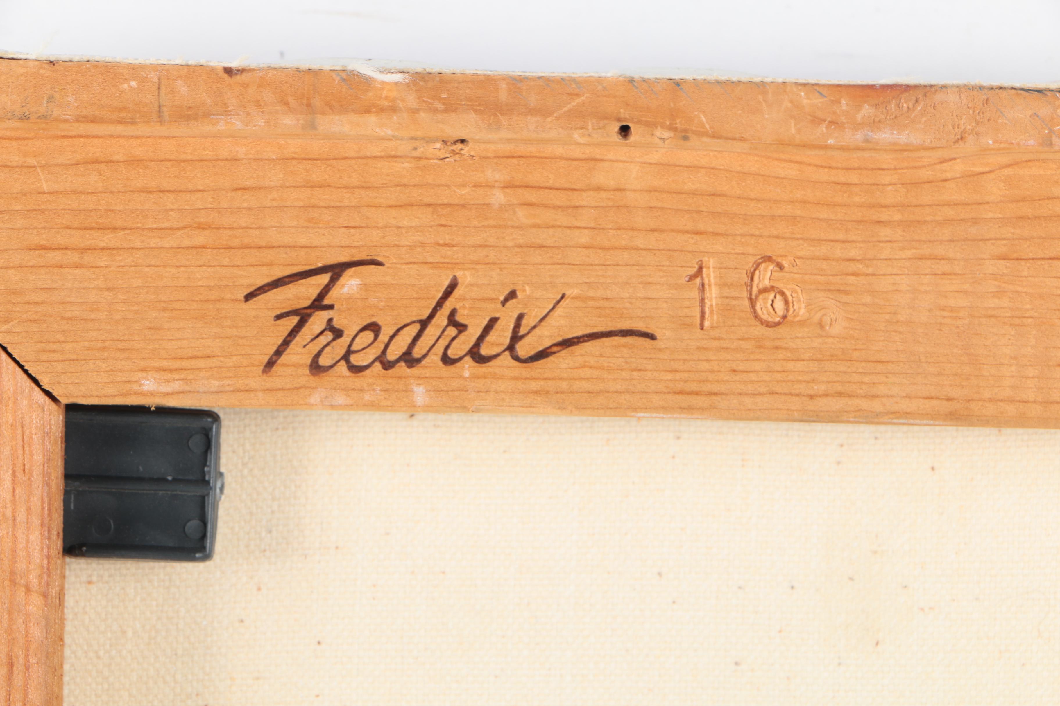 1986 C. Allen Oil Painting on Canvas of a Giraffe