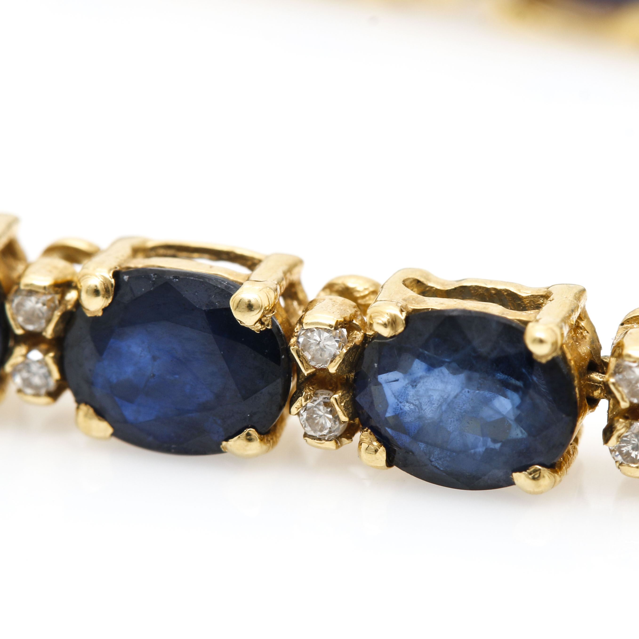 Zen Diamond 18K Yellow Gold 10.75 CTW Sapphire and Diamond Tennis Bracelet