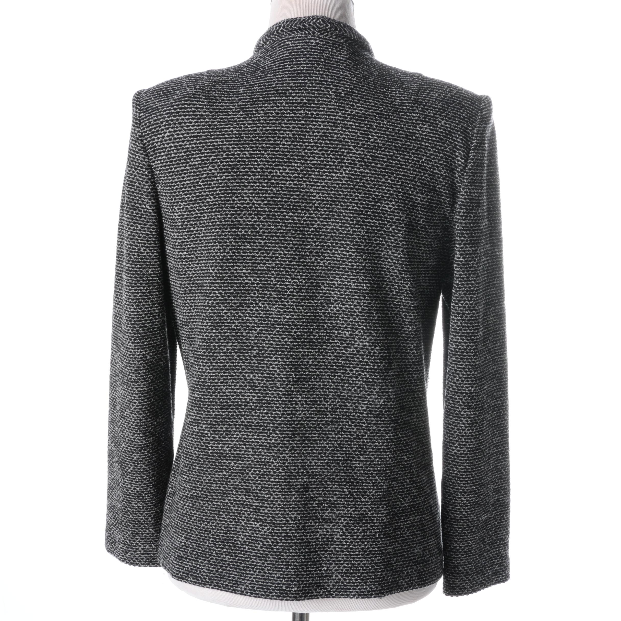 St. John Collection by Marie Gray Black and White Knit Jacket